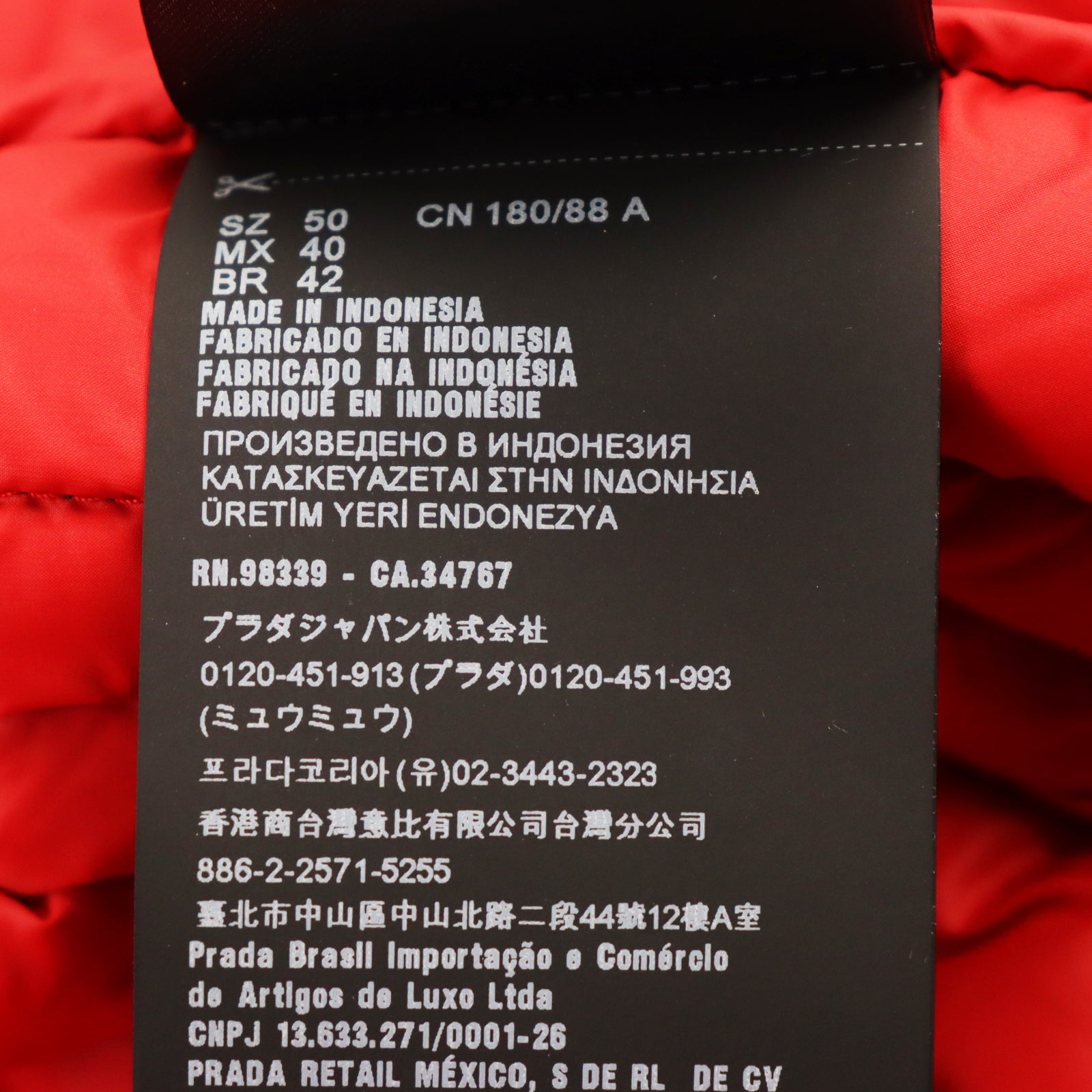 PRADA Nylon Hooded Down Jacket Navy