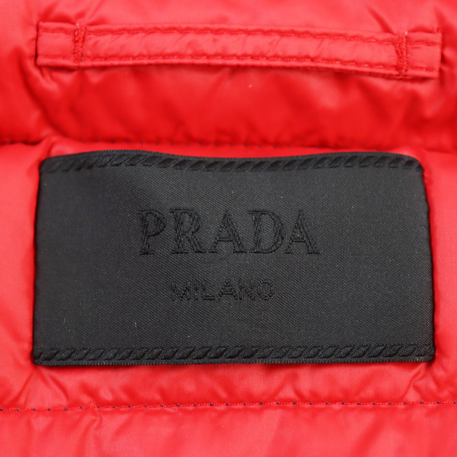 PRADA Nylon Hooded Down Jacket Navy