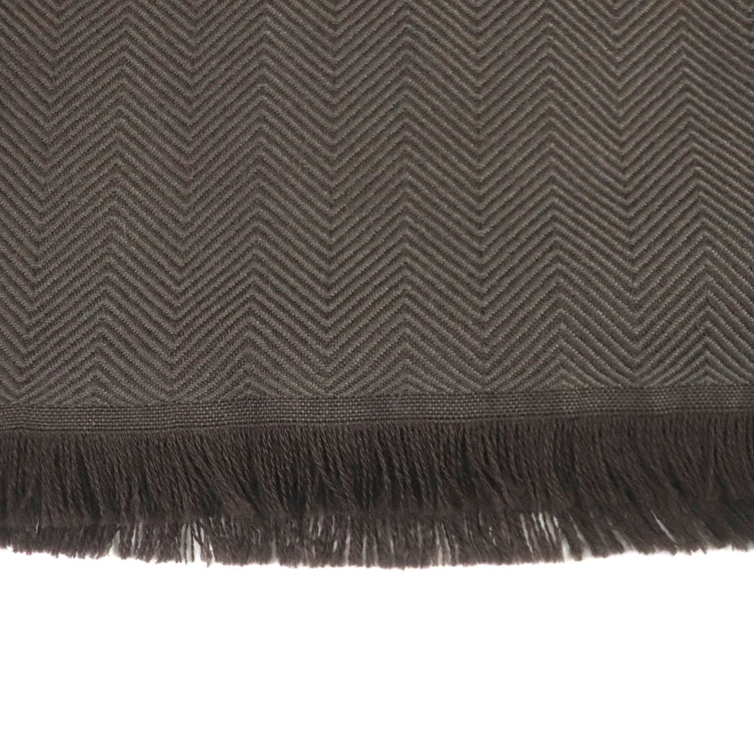 GUCCI Wool Crest Emblem Herringbone Shawl Scarf