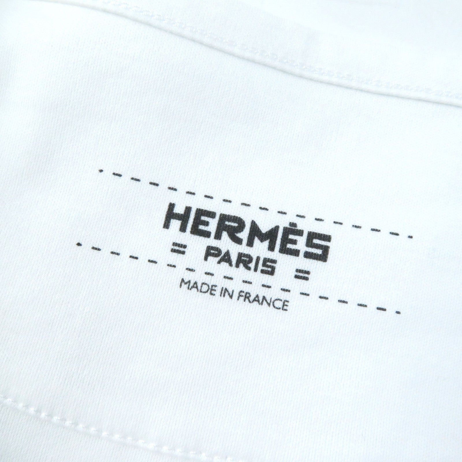 HERMES Cotton Crew Neck T-Shirt Women