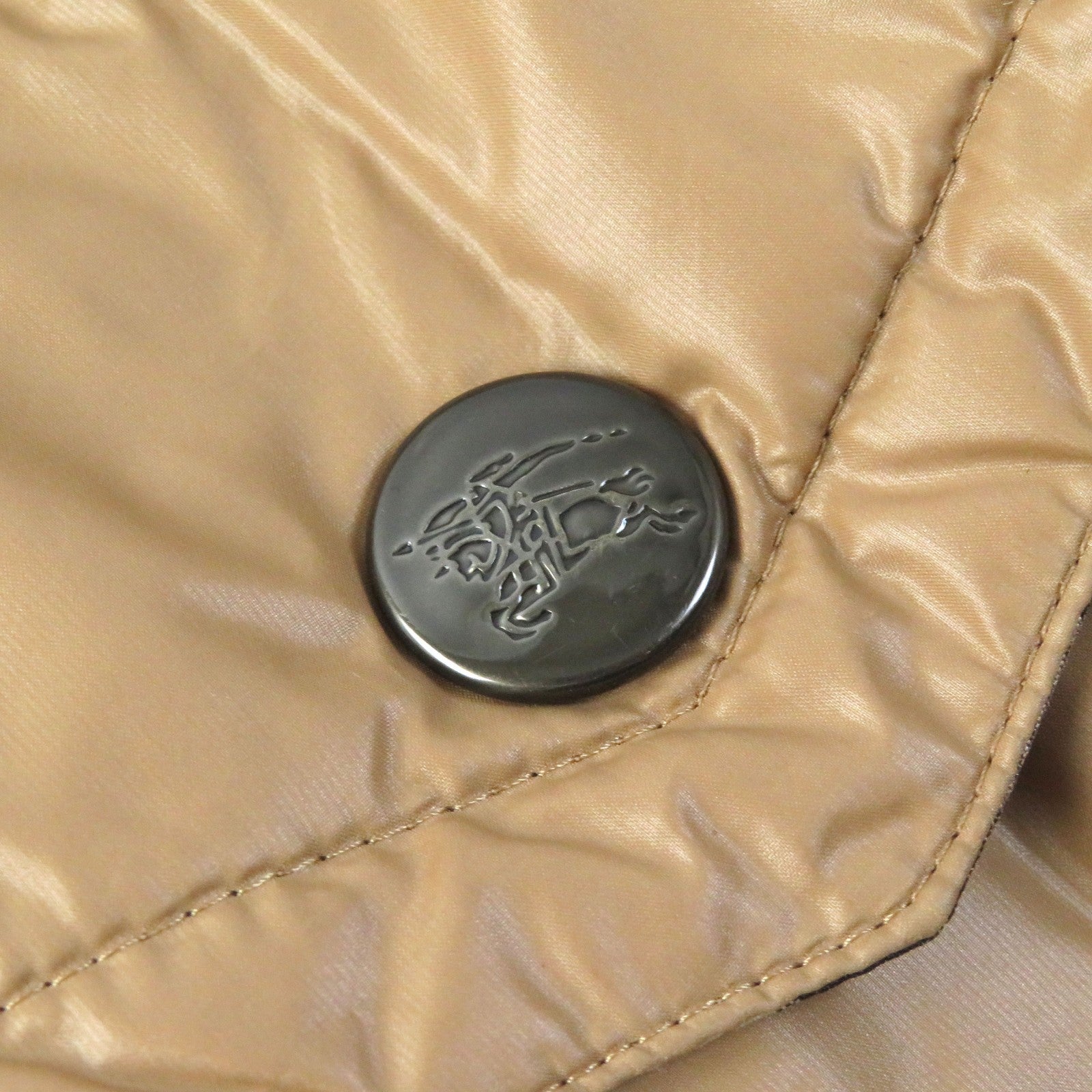 Burberry Nylon Down Coat with Fur Hood