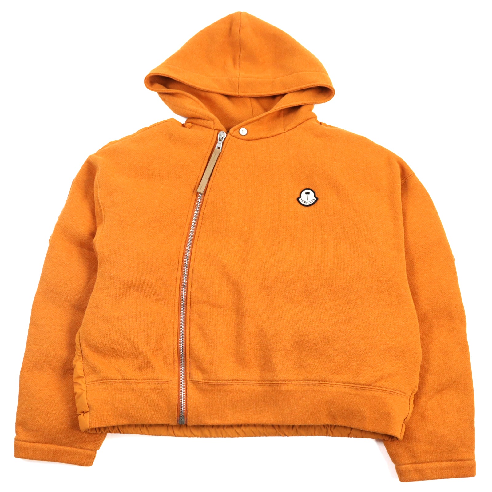 Moncler Genius Palm Angels Down Hoodie Jacket Orange XS