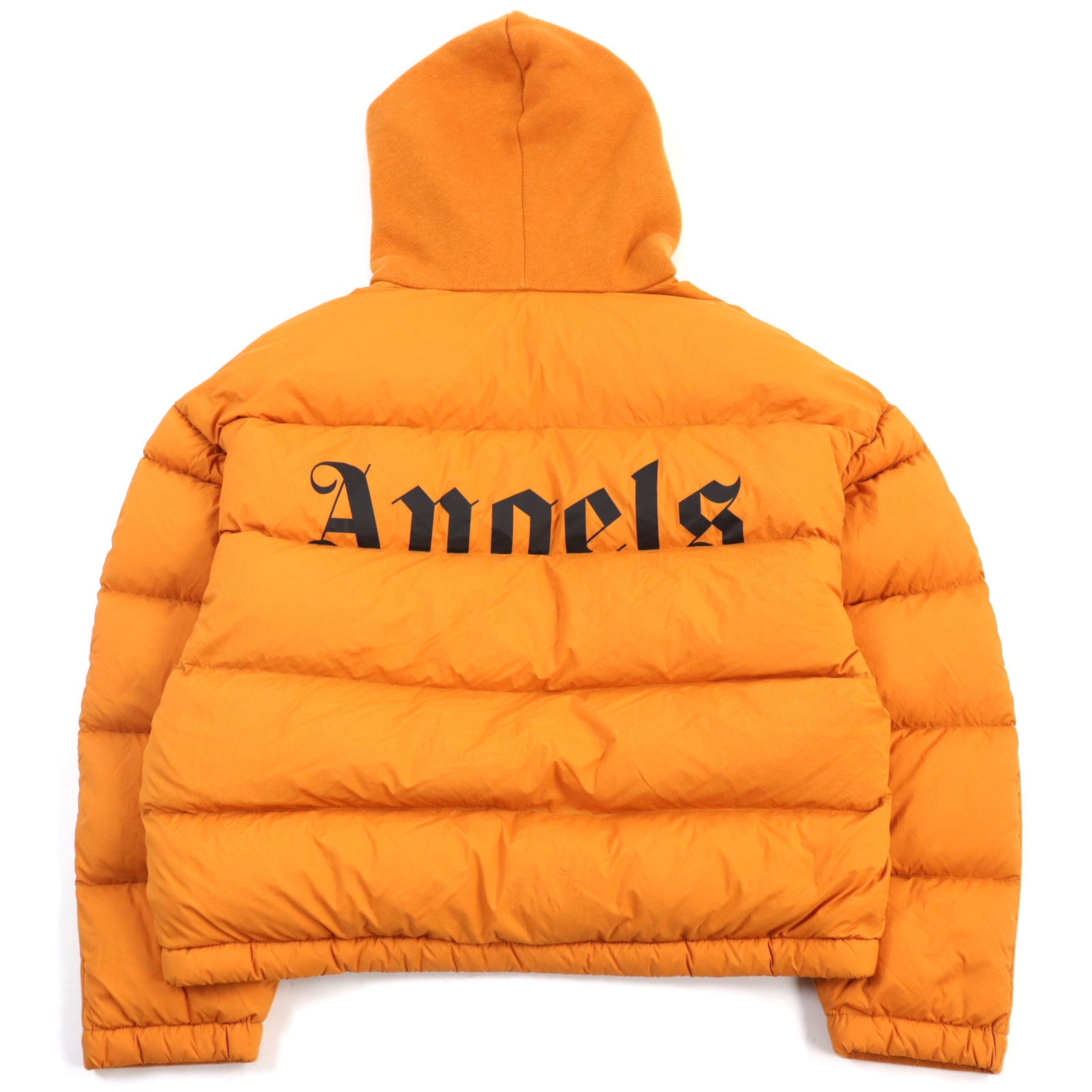 Moncler Genius Palm Angels Down Hoodie Jacket Orange XS