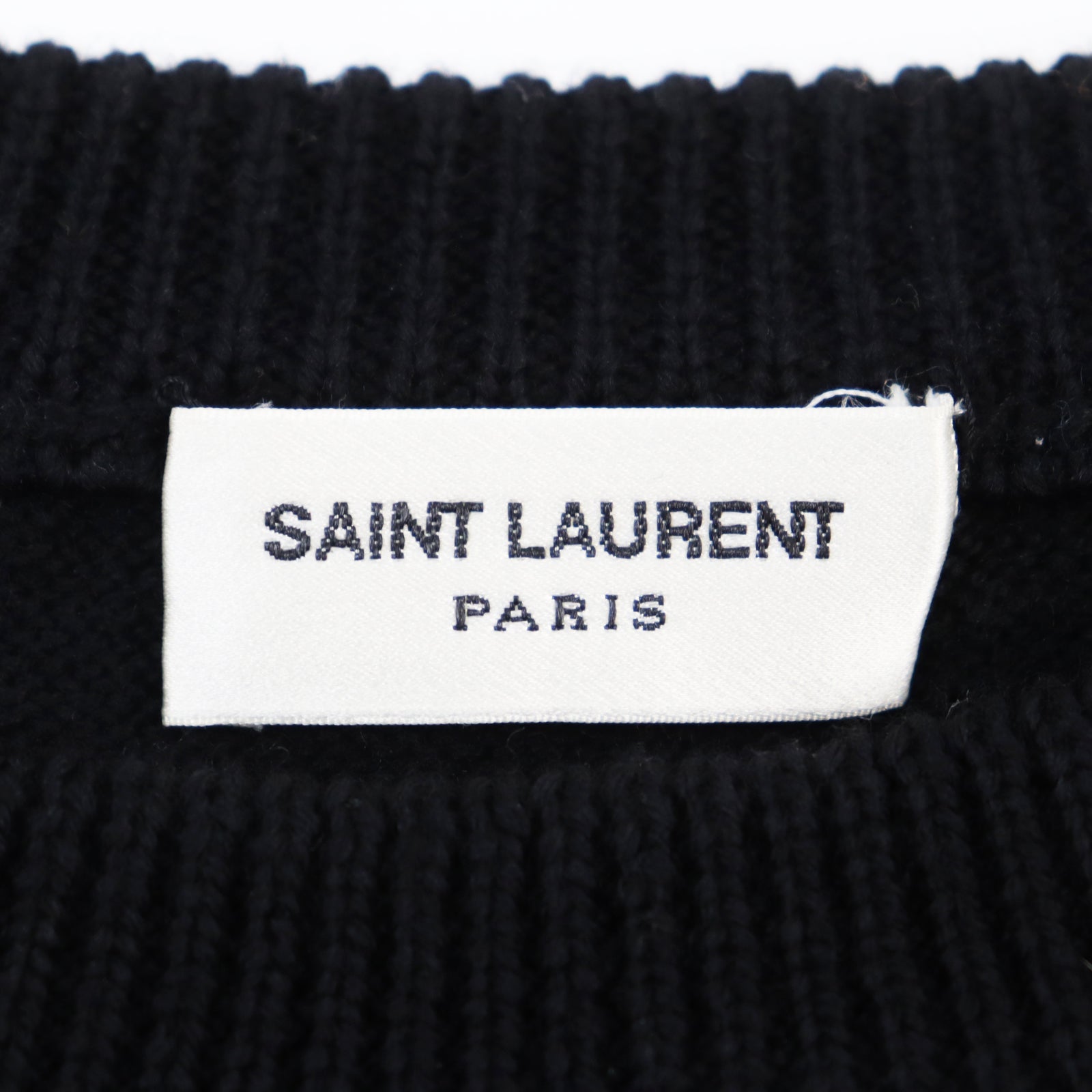 Saint Laurent Wool Bead Embroidered Crew Knit Sweater XS