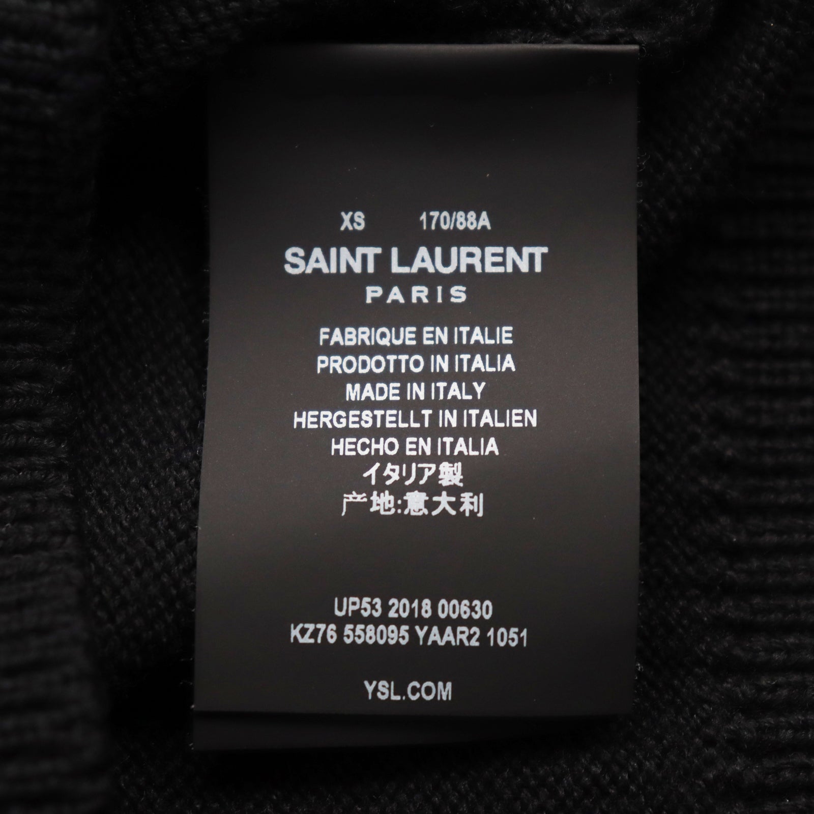 Saint Laurent Wool Bead Embroidered Crew Knit Sweater XS