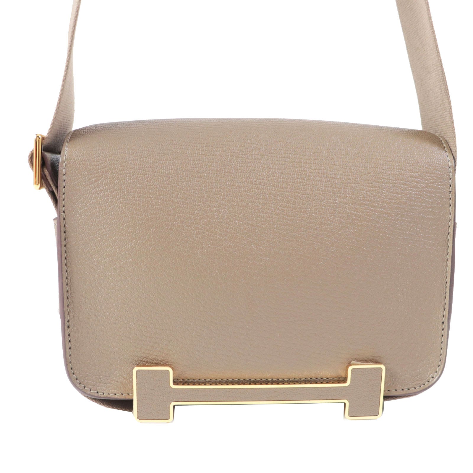 HERMES Geta Etope Gold Shoulder Bag 2023