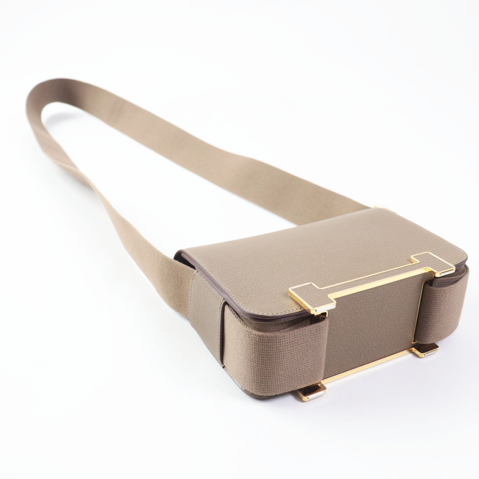 HERMES Geta Etope Gold Shoulder Bag 2023