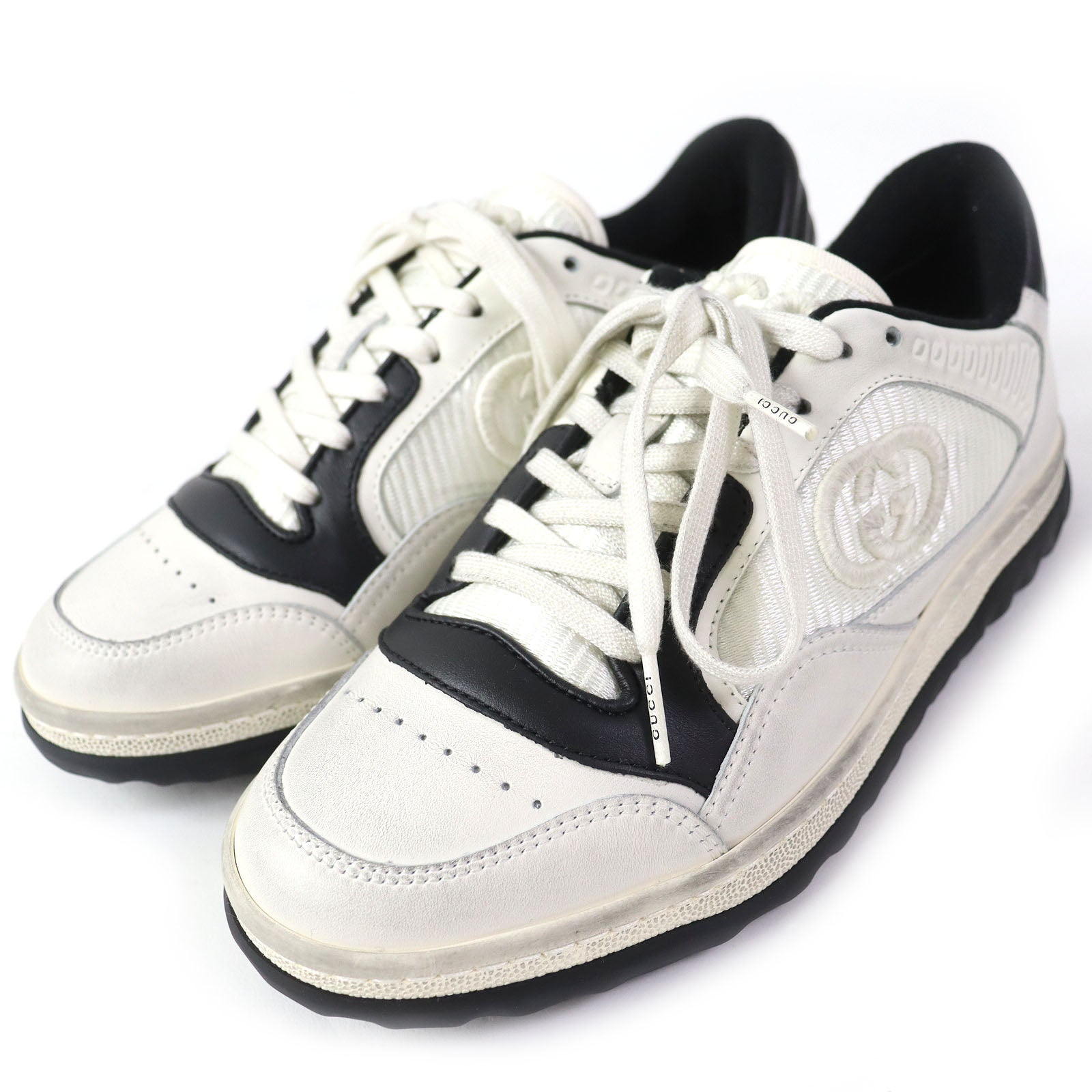 Gucci Interlocking G Leather Sneakers 35.5