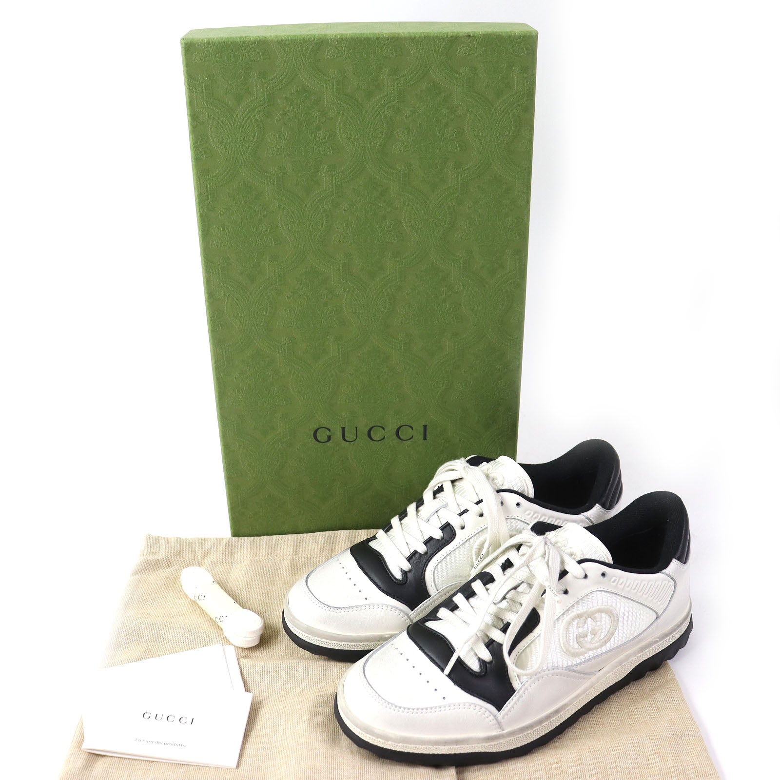 Gucci Interlocking G Leather Sneakers 35.5