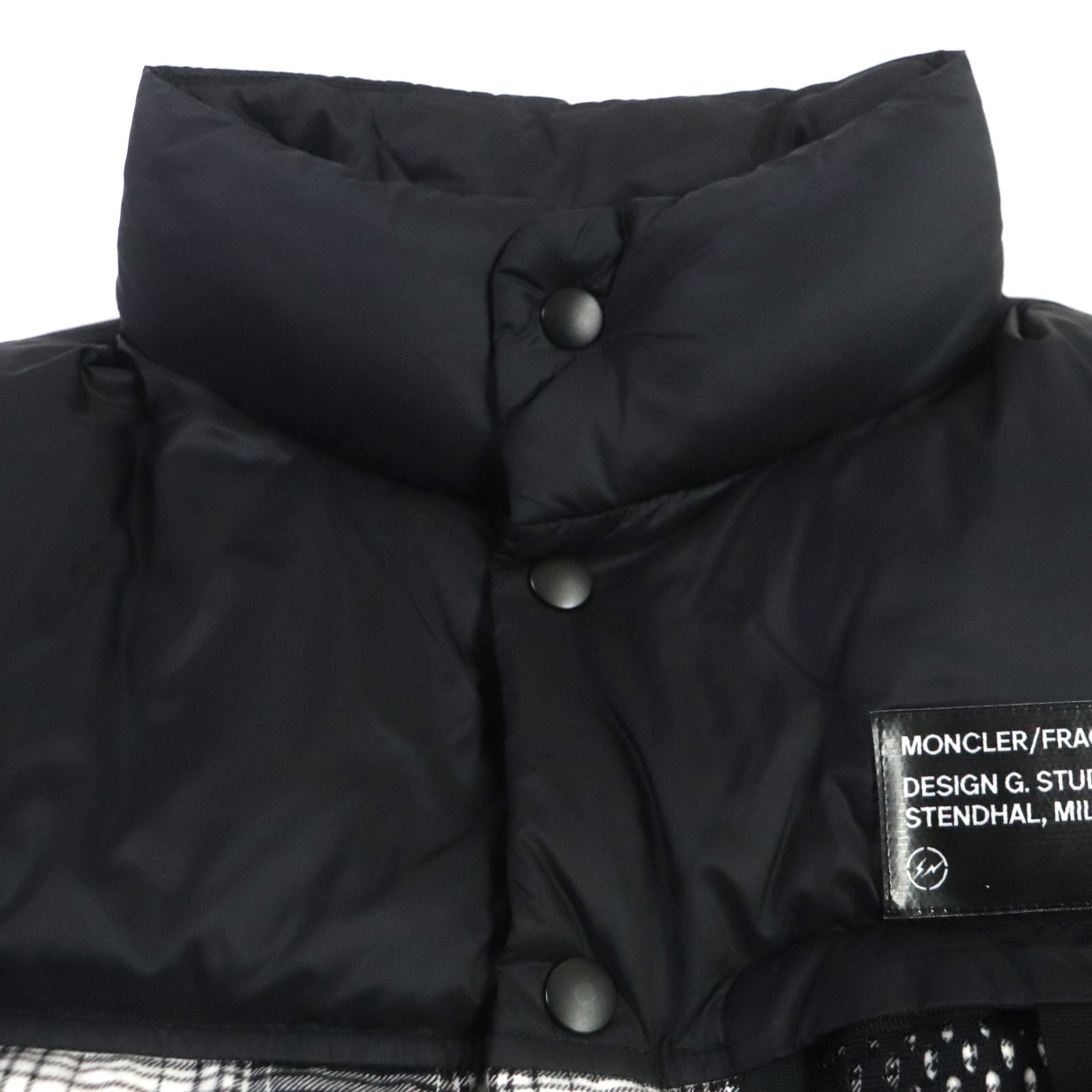 Moncler DAXY Down Vest Cotton Nylon Check Pattern