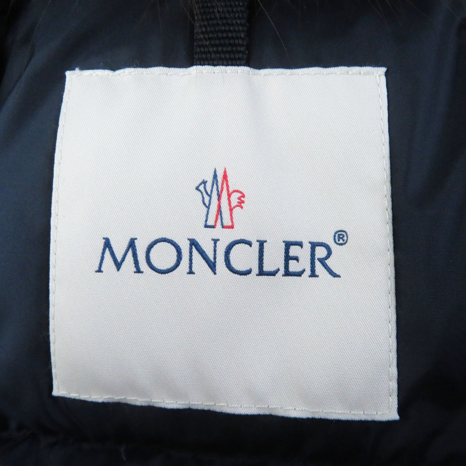 Moncler HIRONDELLE Nylon Down Coat Navy Women