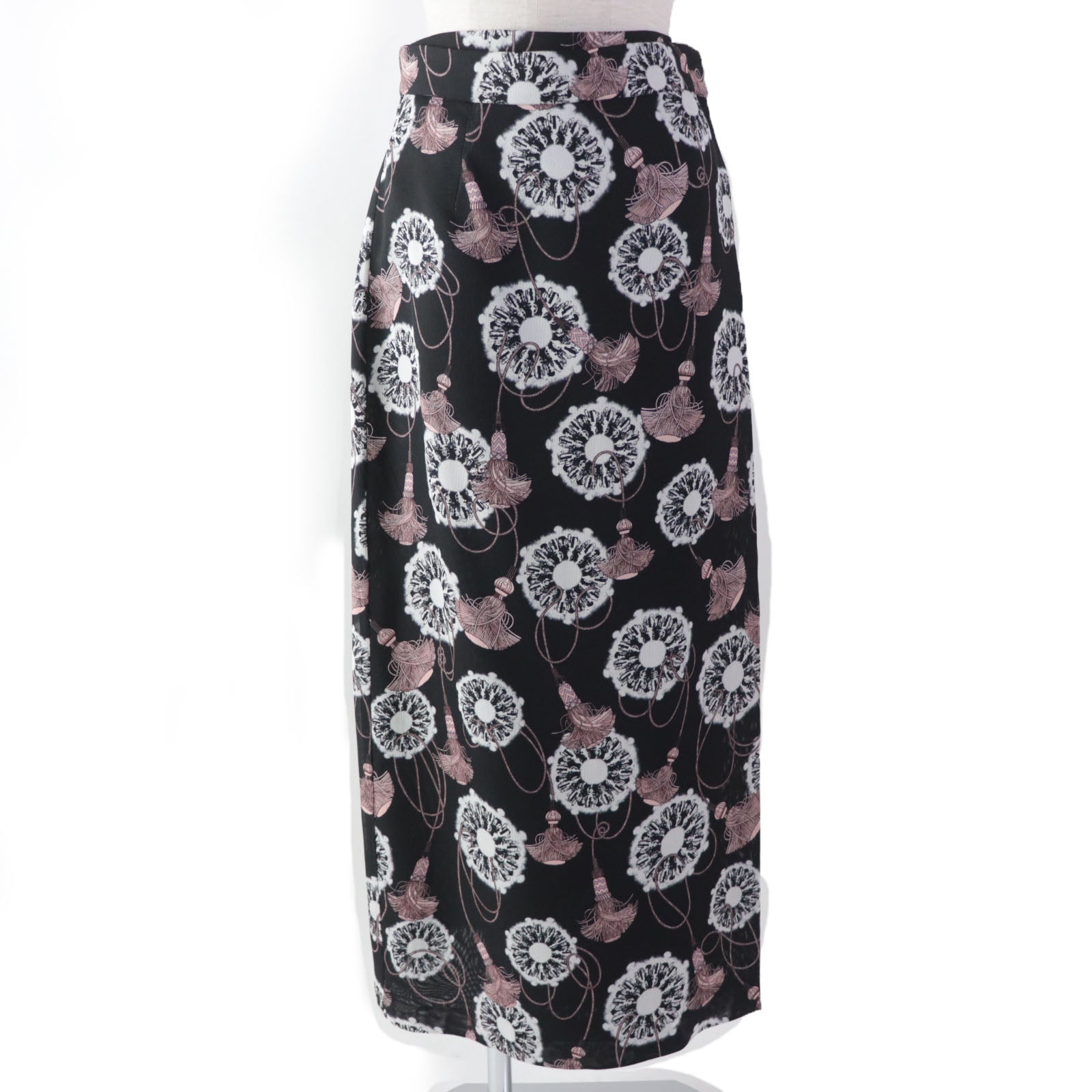 Hermes Silk Long Wrap Skirt Multicolor 36