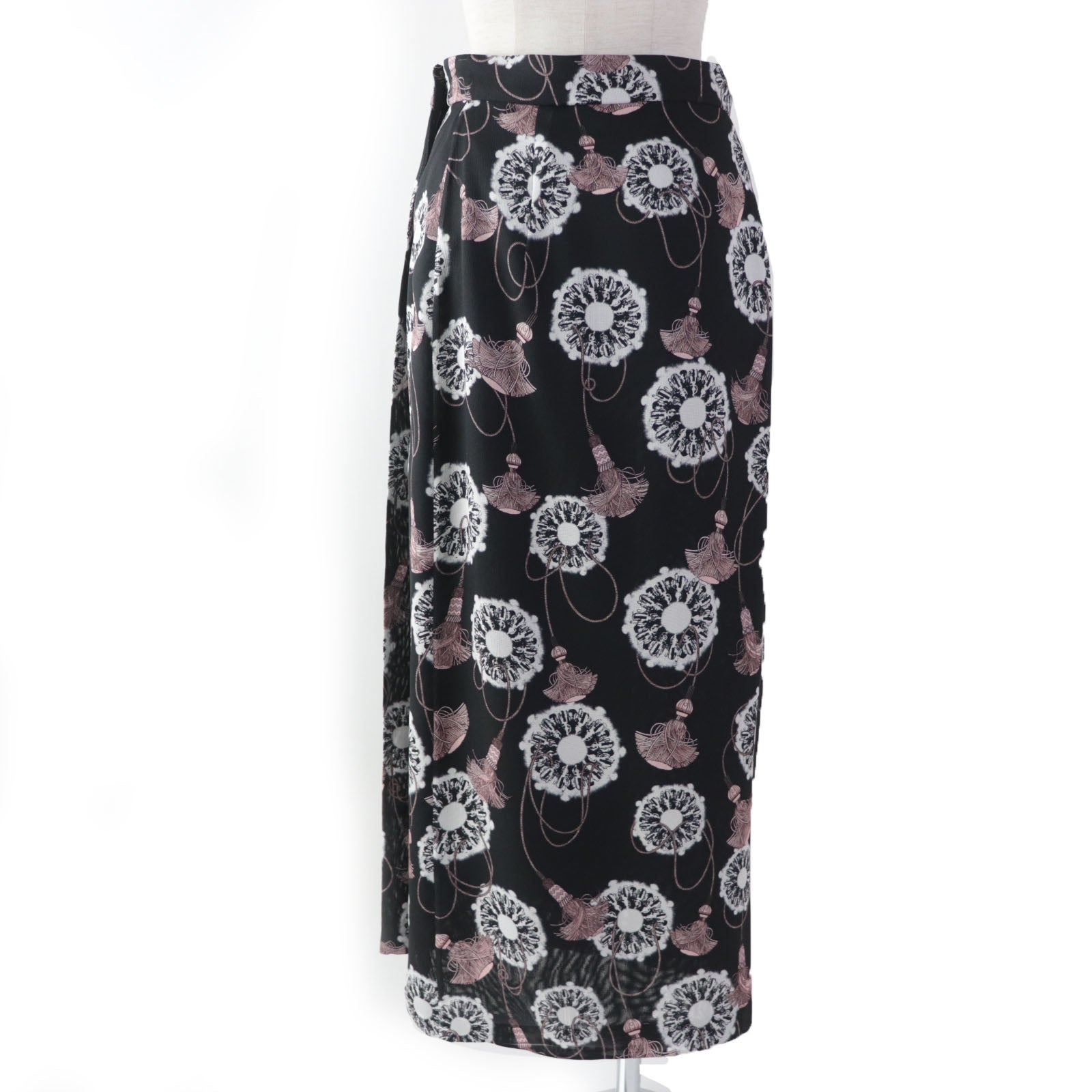 Hermes Silk Long Wrap Skirt Multicolor 36