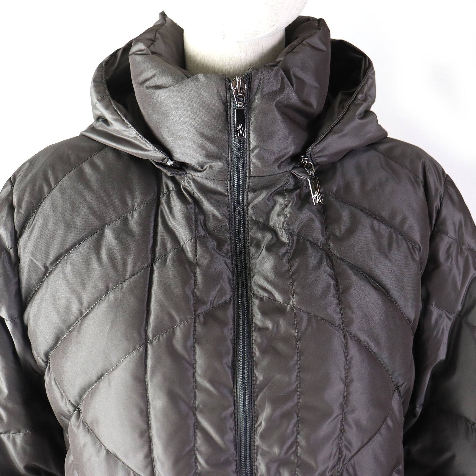 Moncler MONTANA Hooded Down Coat Gray Women