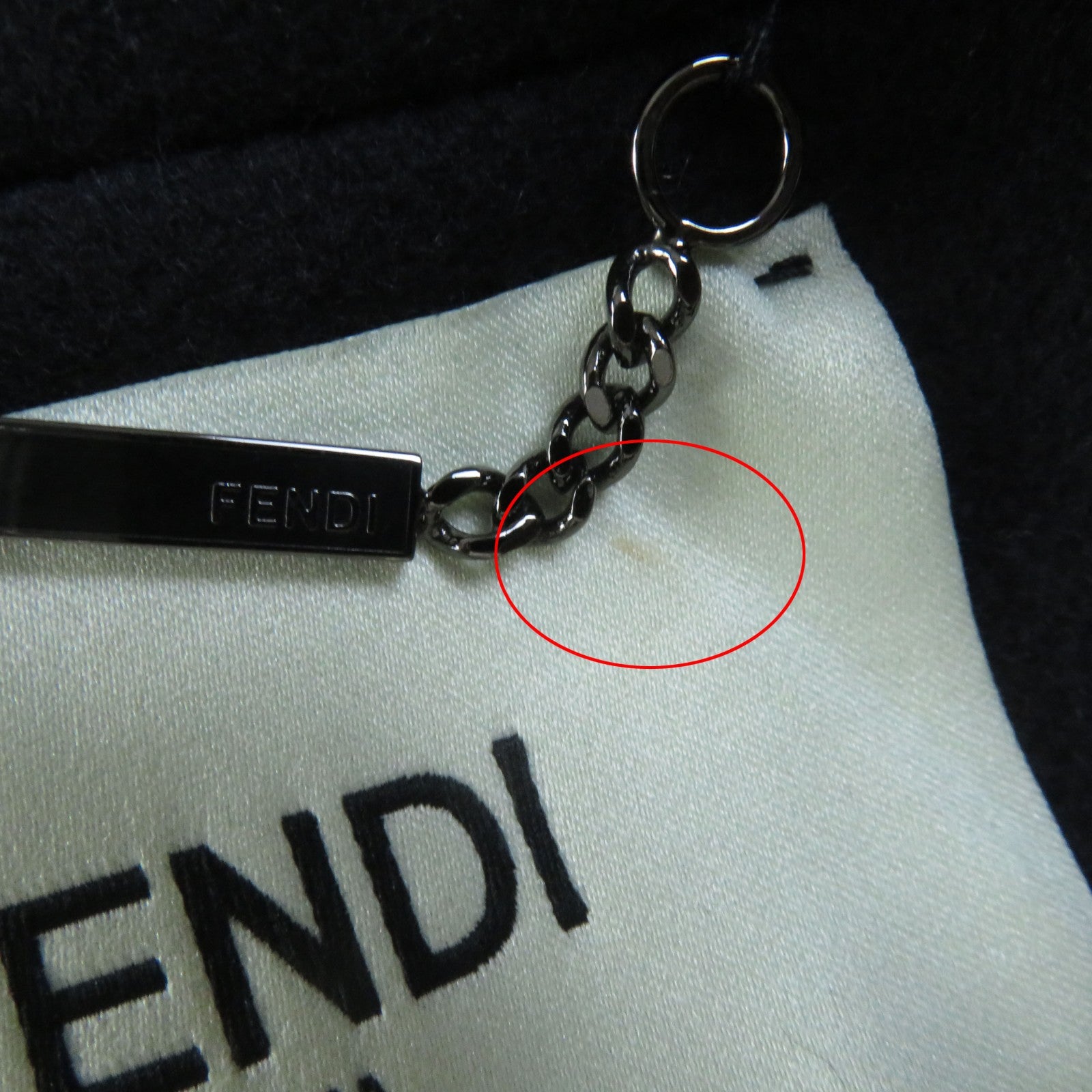 FENDI Wool Cashmere Long Coat Stand Collar