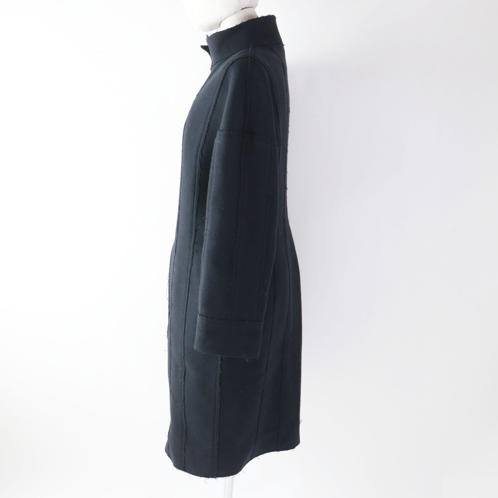 FENDI Wool Cashmere Long Coat Stand Collar