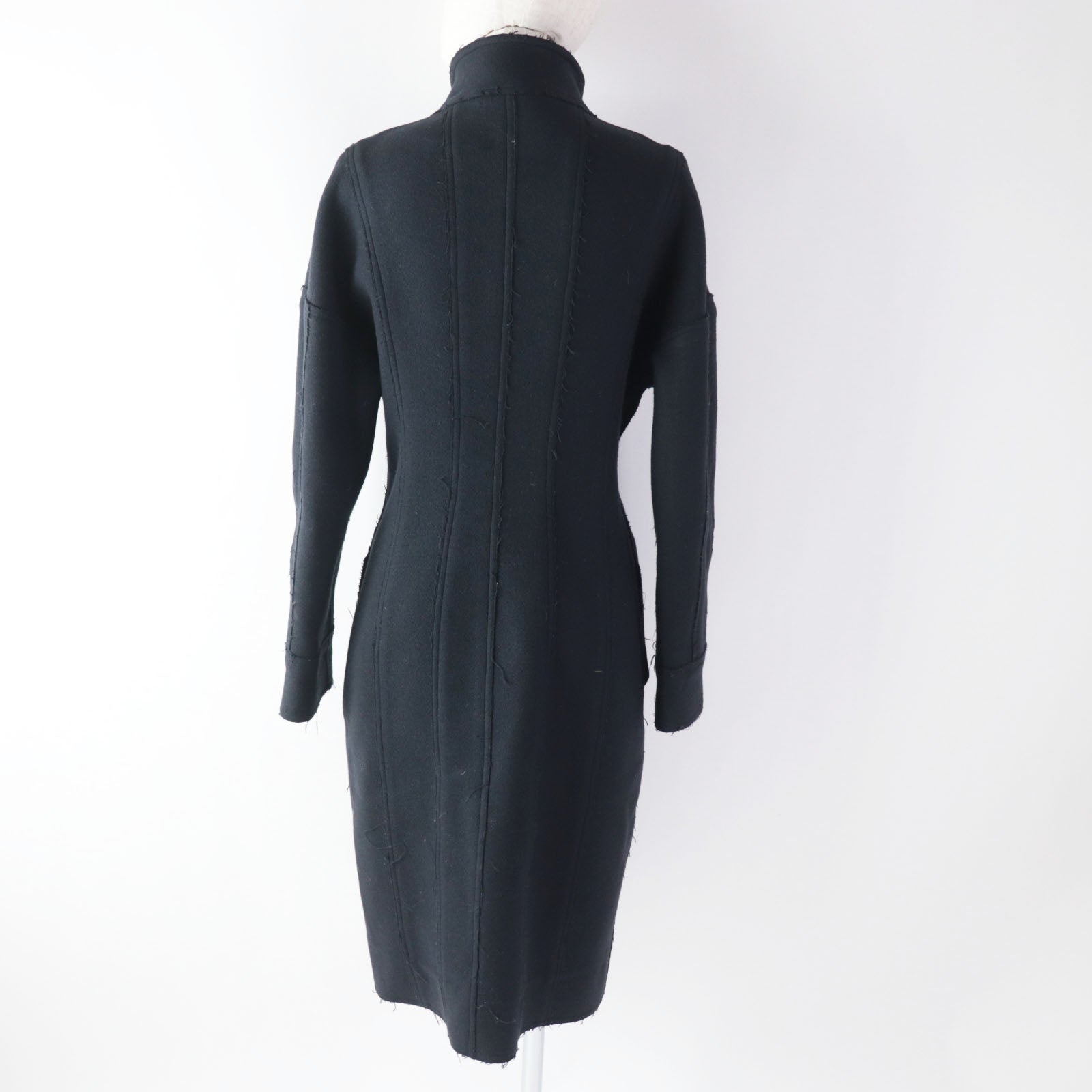 FENDI Wool Cashmere Long Coat Stand Collar