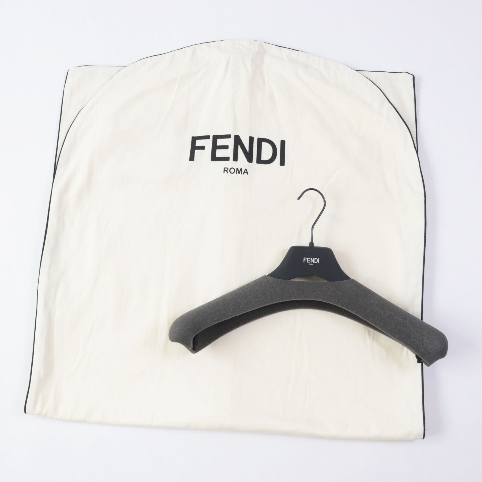 FENDI Wool Cashmere Long Coat Stand Collar