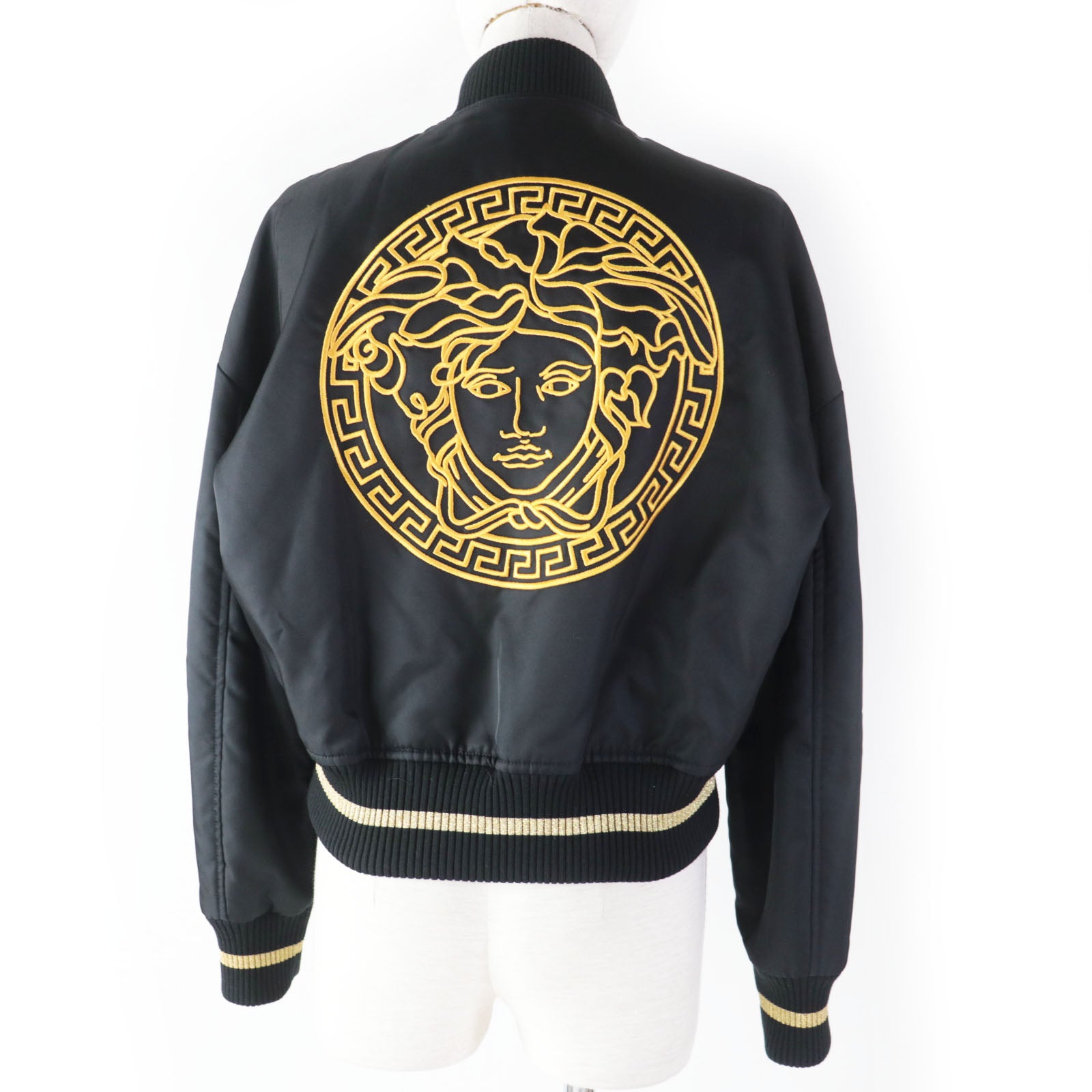 Versace Nylon Bomber Jacket Black Women