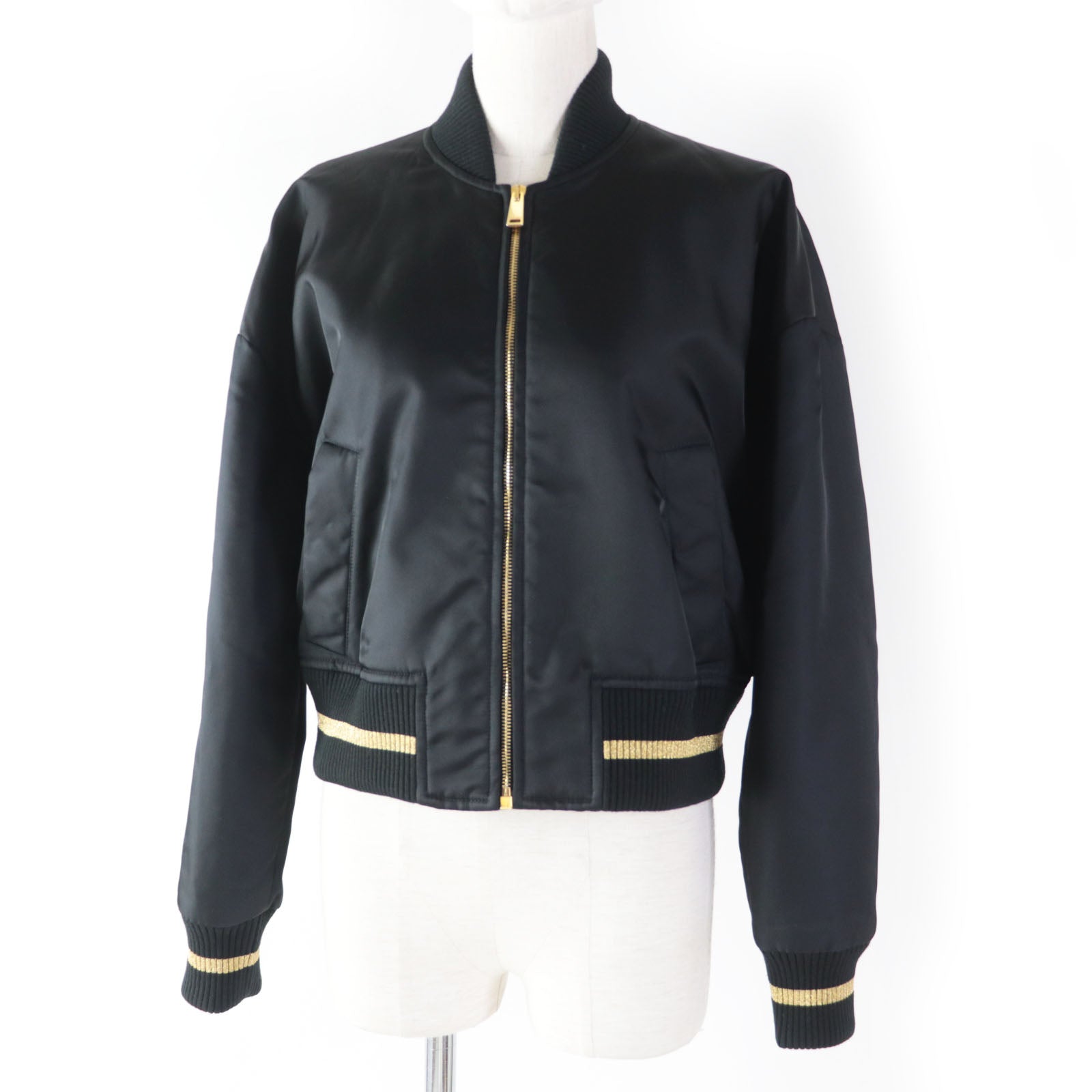 Versace Nylon Bomber Jacket Black Women