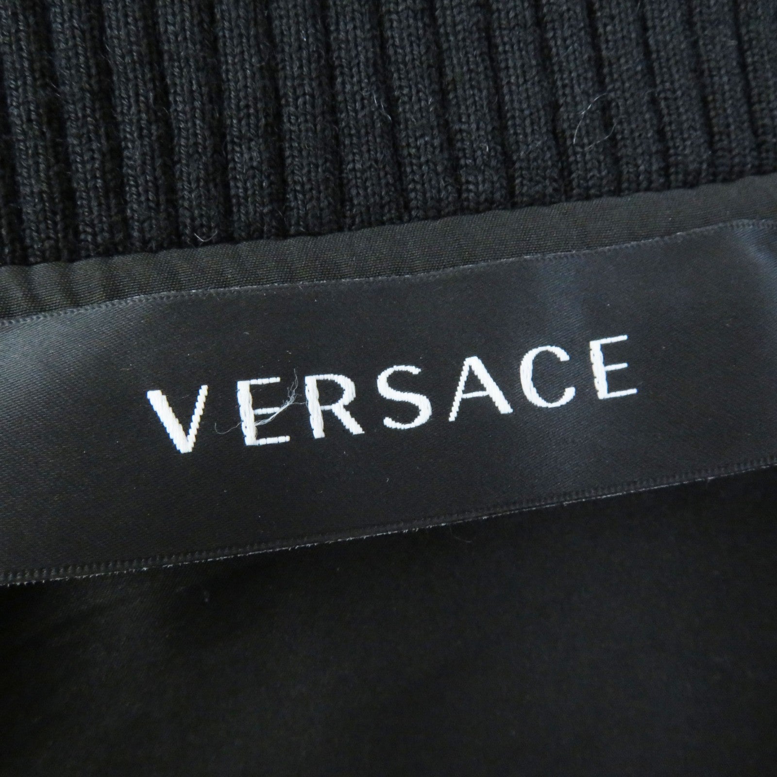 Versace Nylon Bomber Jacket Black Women