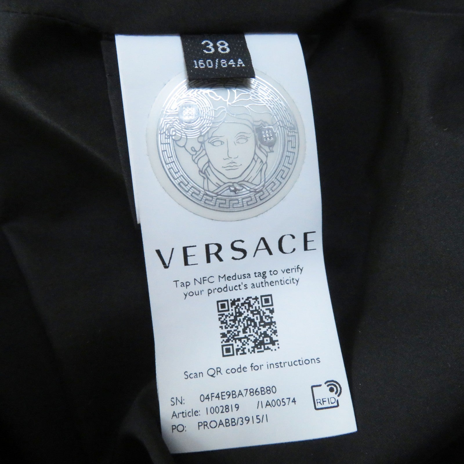 Versace Nylon Bomber Jacket Black Women