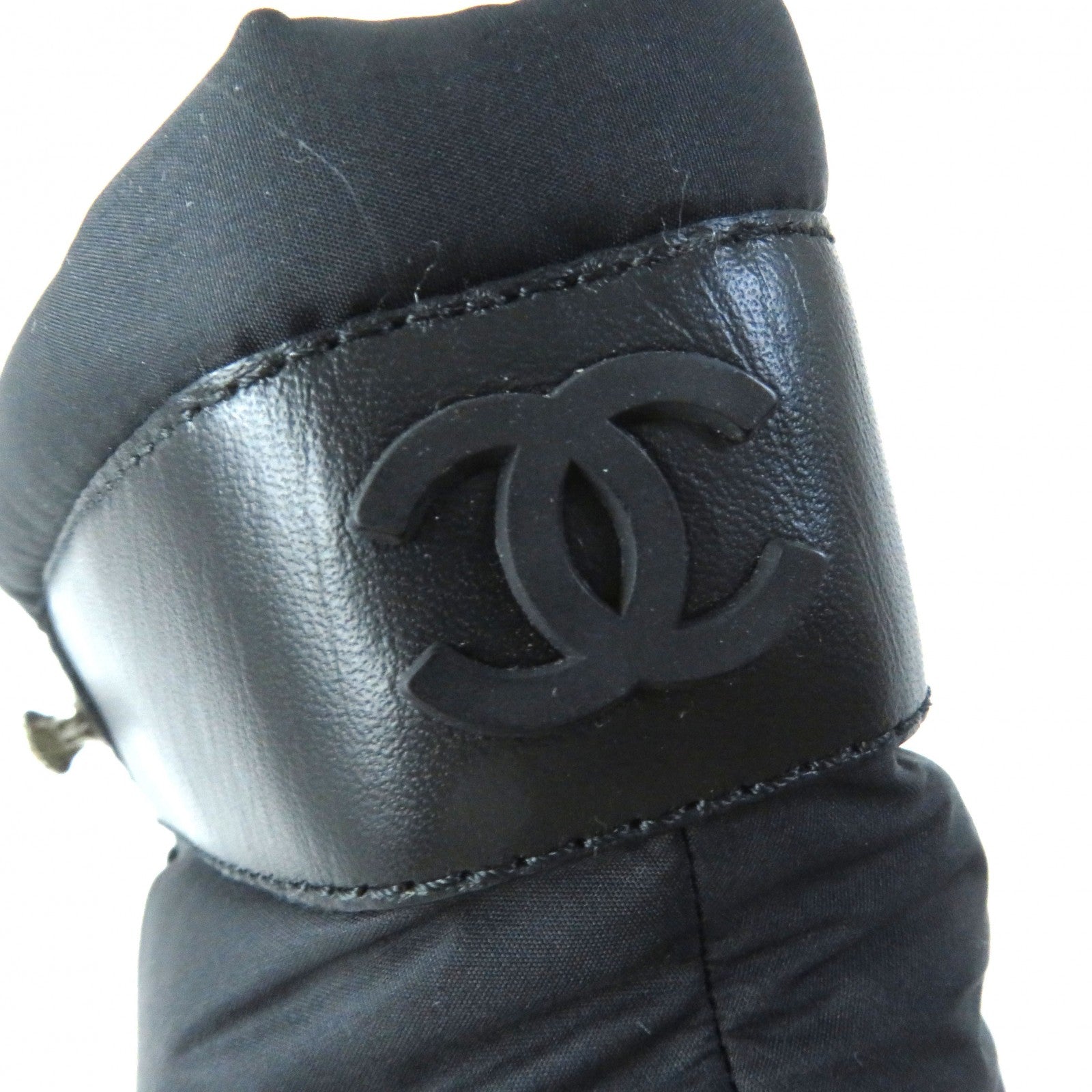 Chanel COCONEIGE Leather Nylon Short Boots