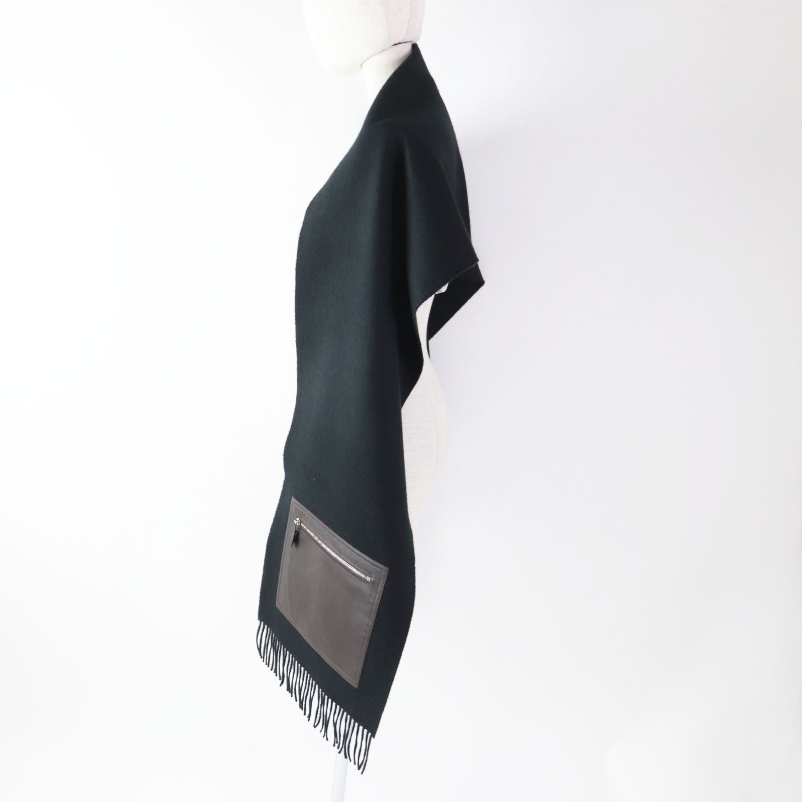 Hermes Cashmere Silk Scarf Black