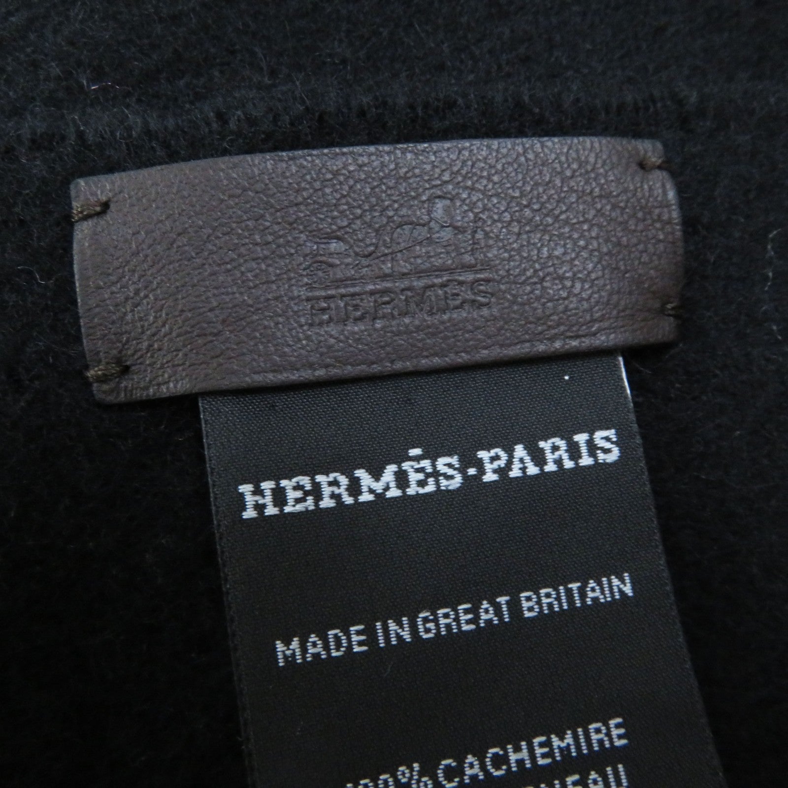 Hermes Cashmere Silk Scarf Black