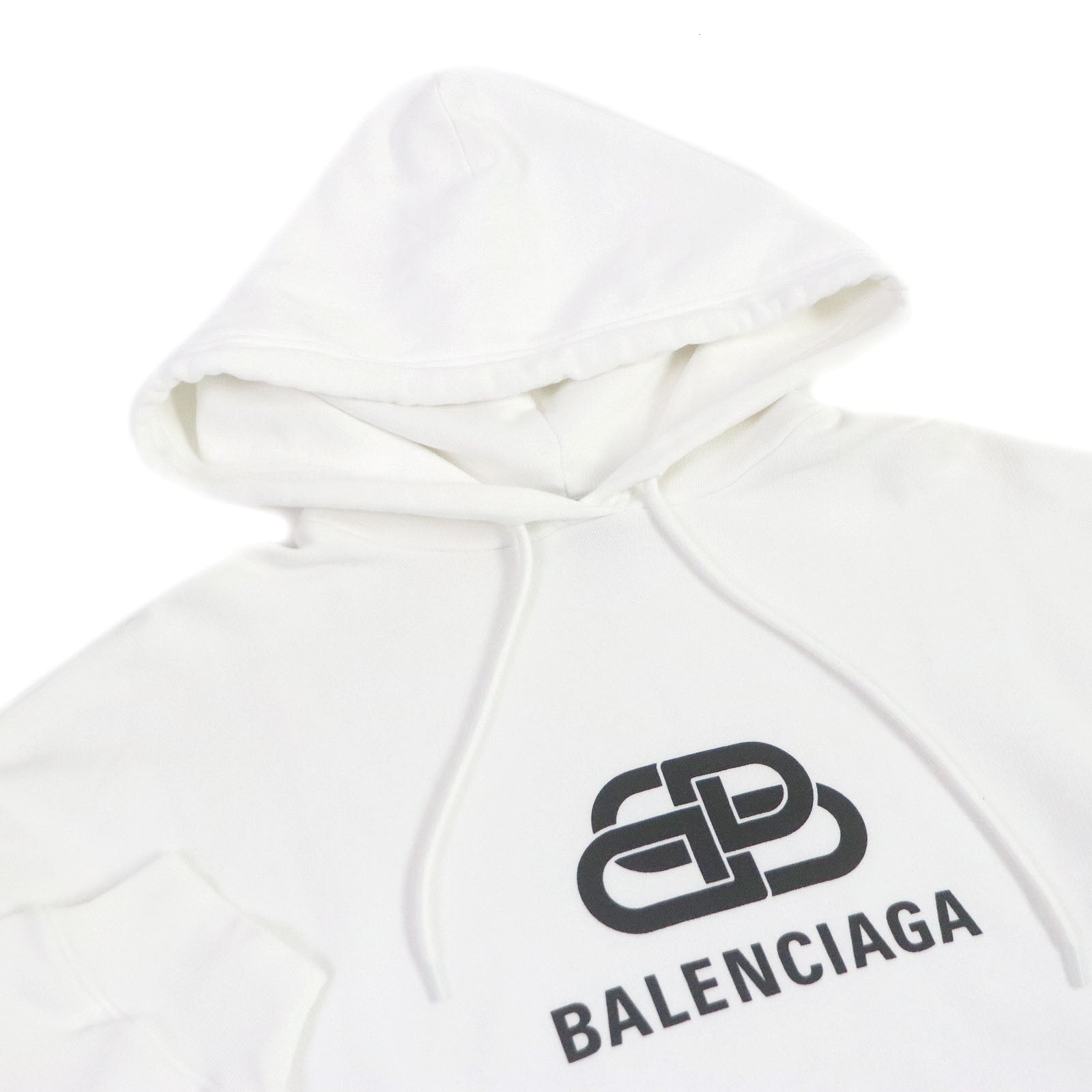 Balenciaga BB Logo Cotton Pullover Hoodie L