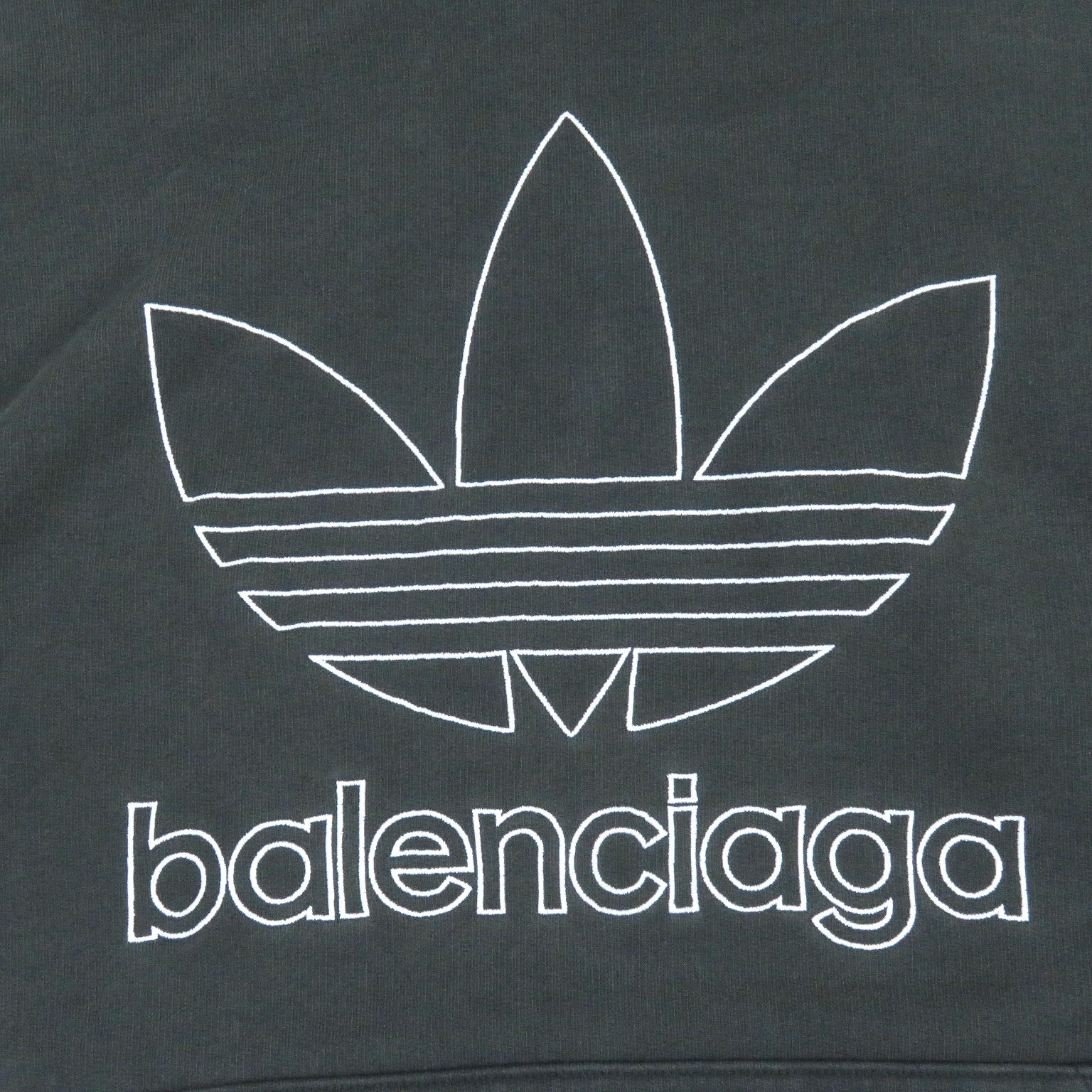 Balenciaga Cotton Trefoil Logo Pullover Hoodie