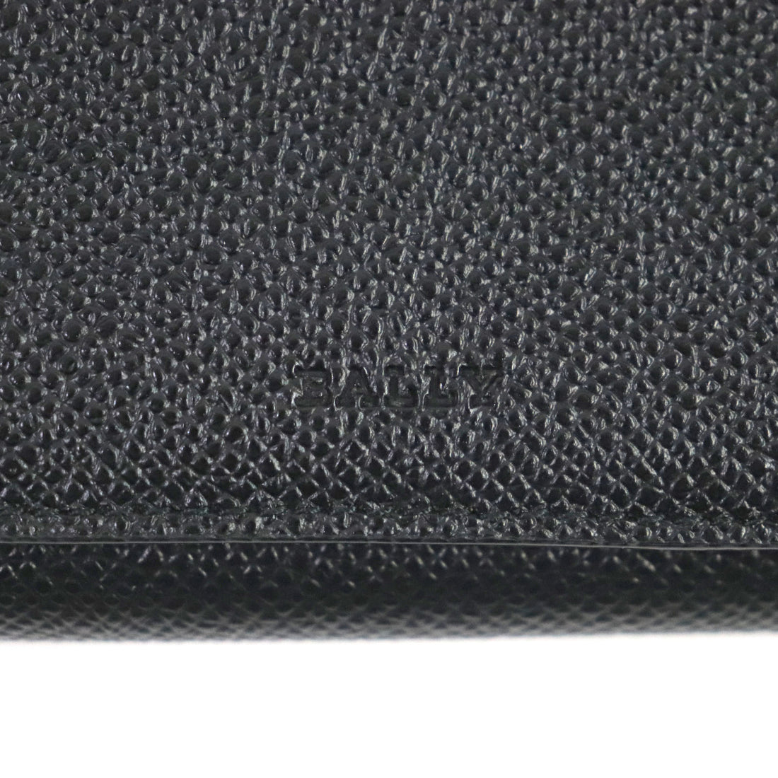 Bally BERTON Leather Compact Wallet Black