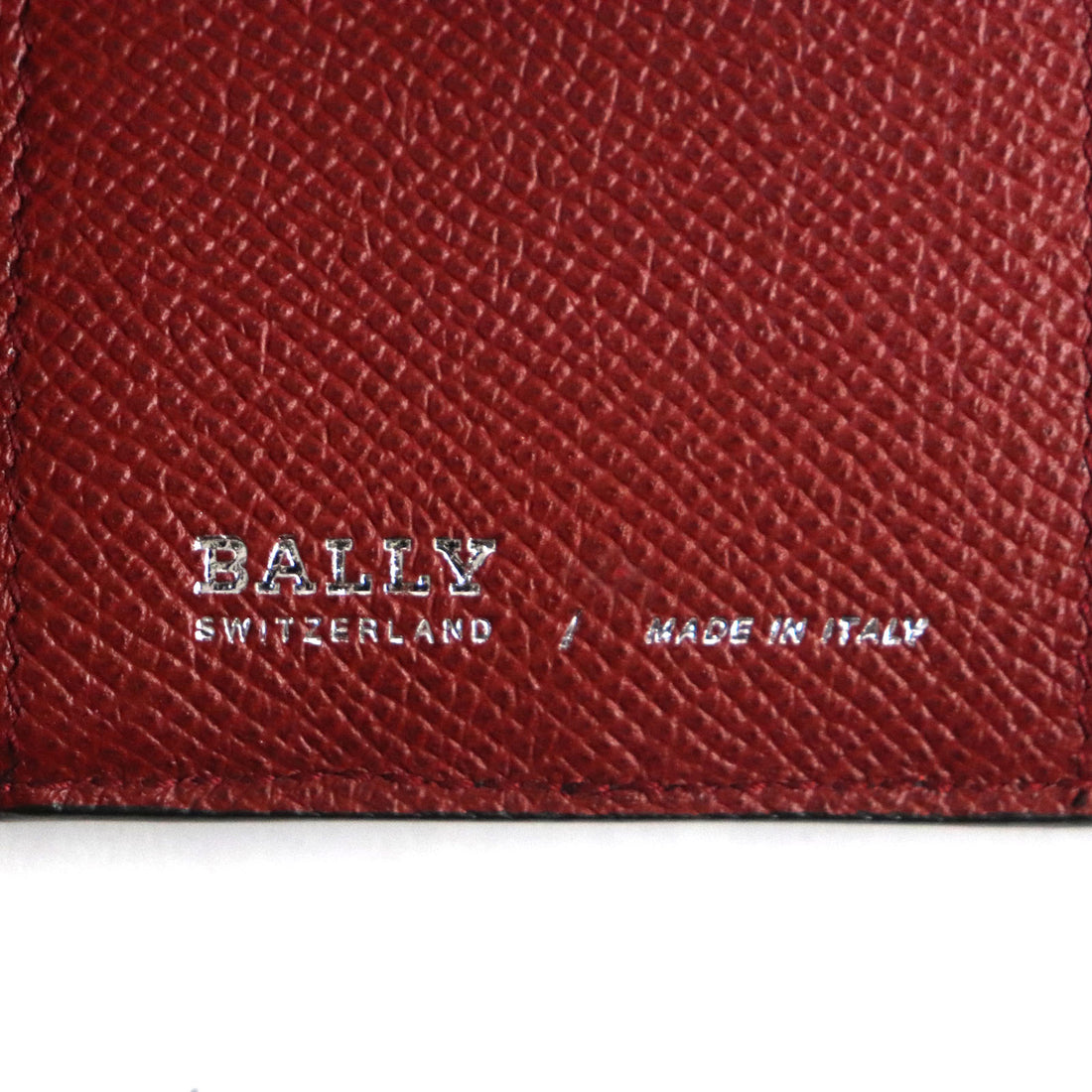 Bally BERTON Leather Compact Wallet Black