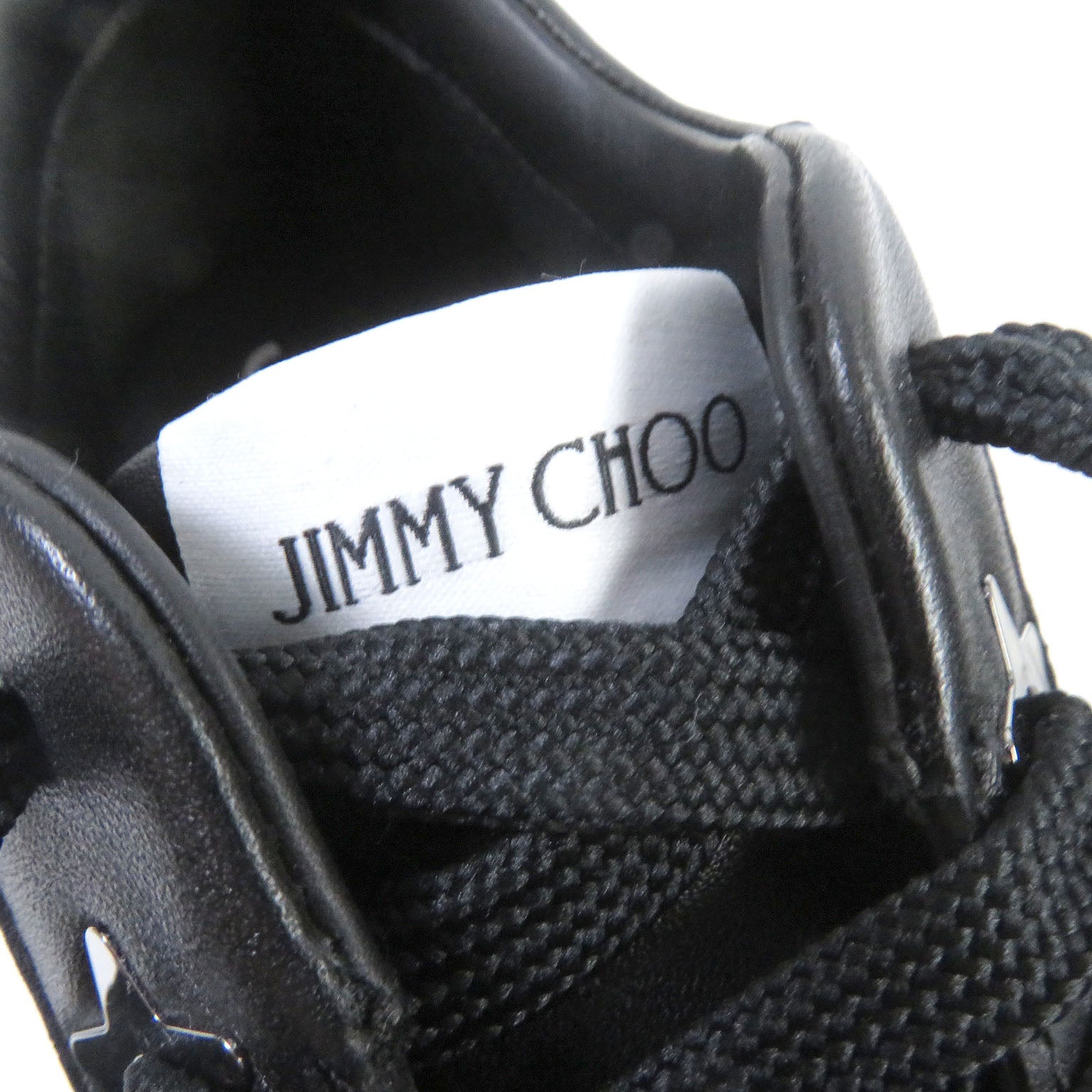 Jimmy Choo Hawaii Star Leather Sneakers Black