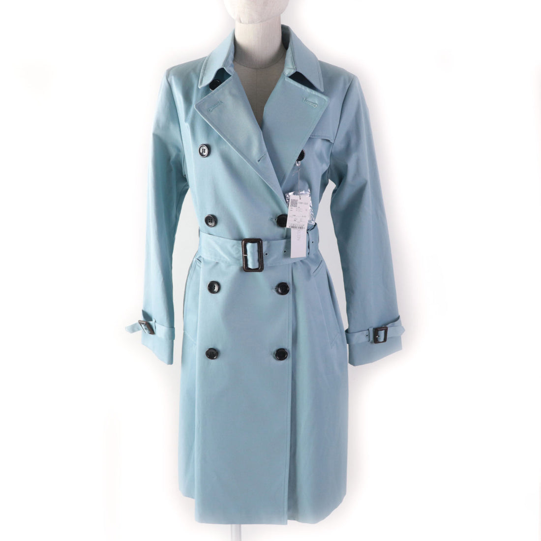 MICHEL KLEIN Trench Coat Light Blue Women