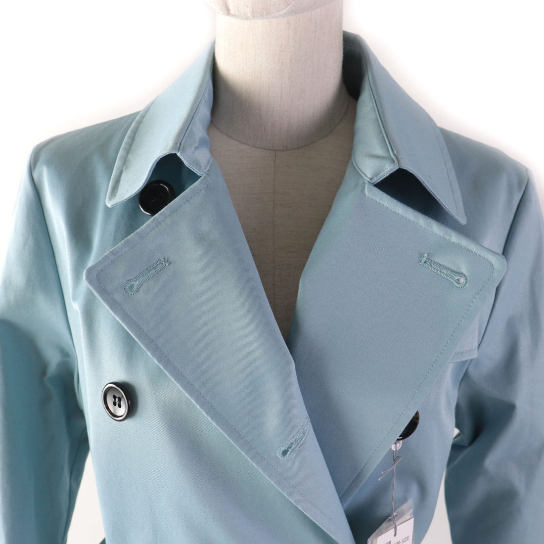 MICHEL KLEIN Trench Coat Light Blue Women