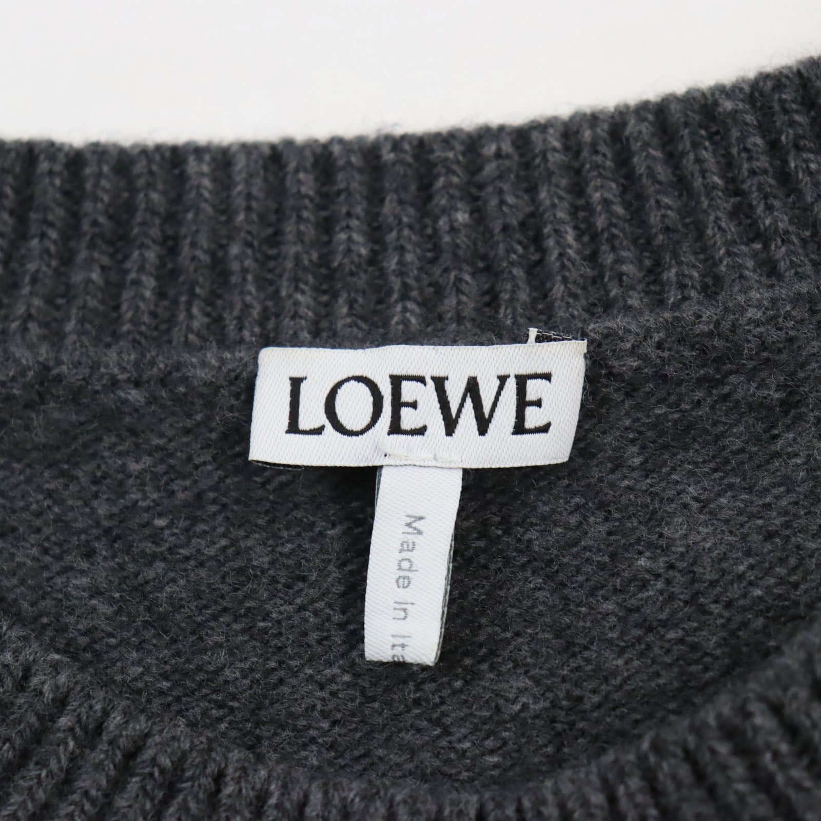 LOEWE Wool Anagram Embroidery Crew Neck Sweater S