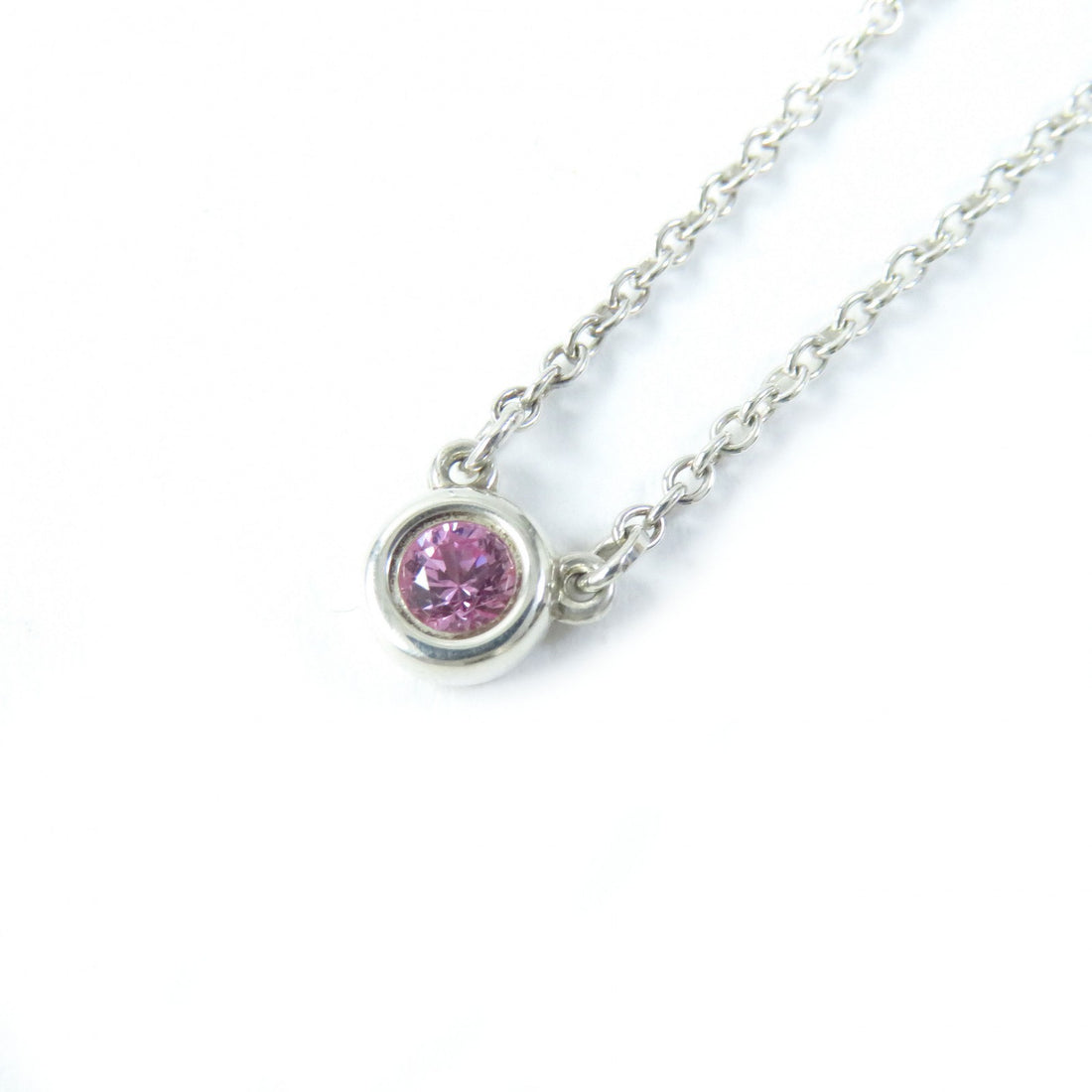 Tiffany & Co Pink Sapphire Necklace SV925