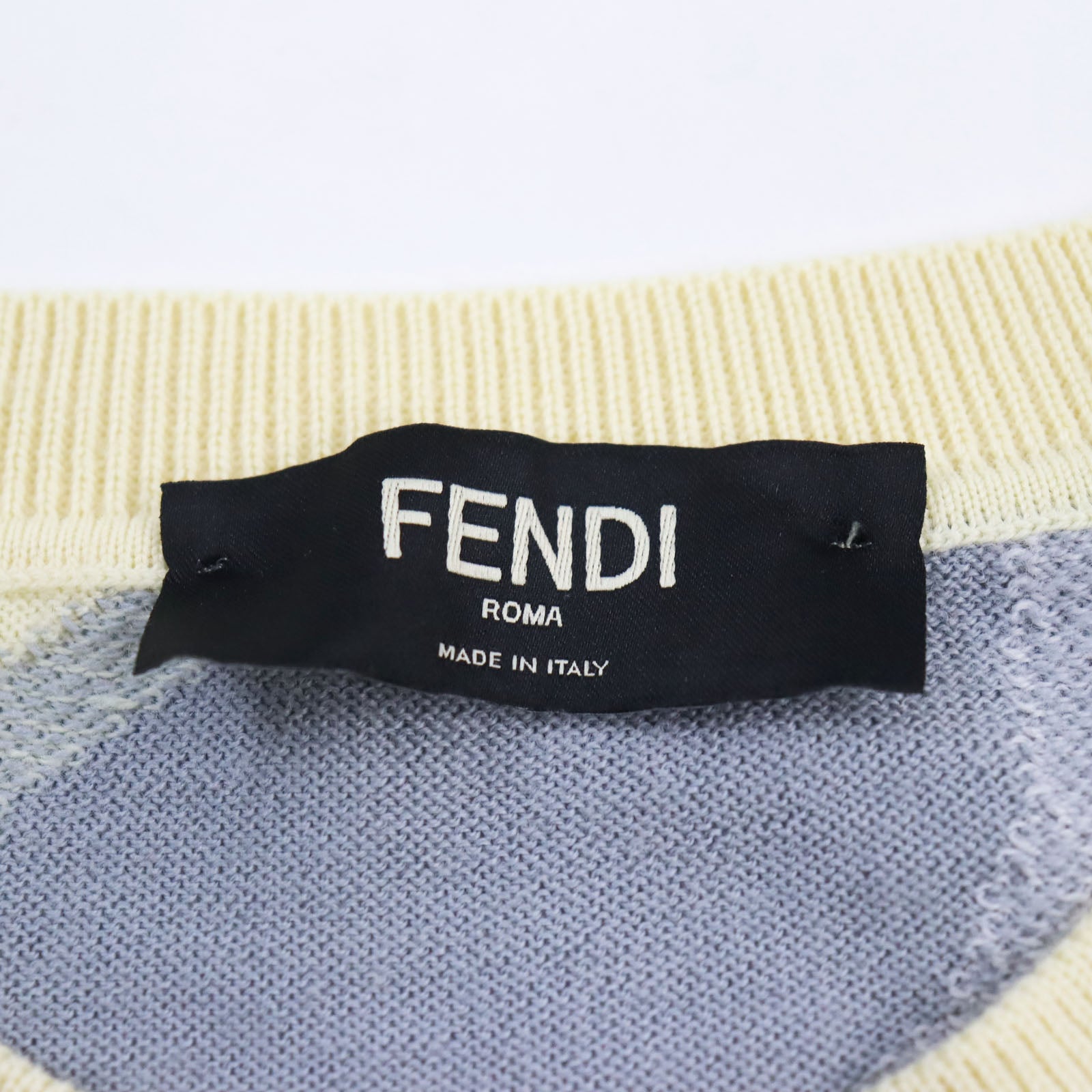 Fendi FF Logo Print Knit Sweater Multicolor