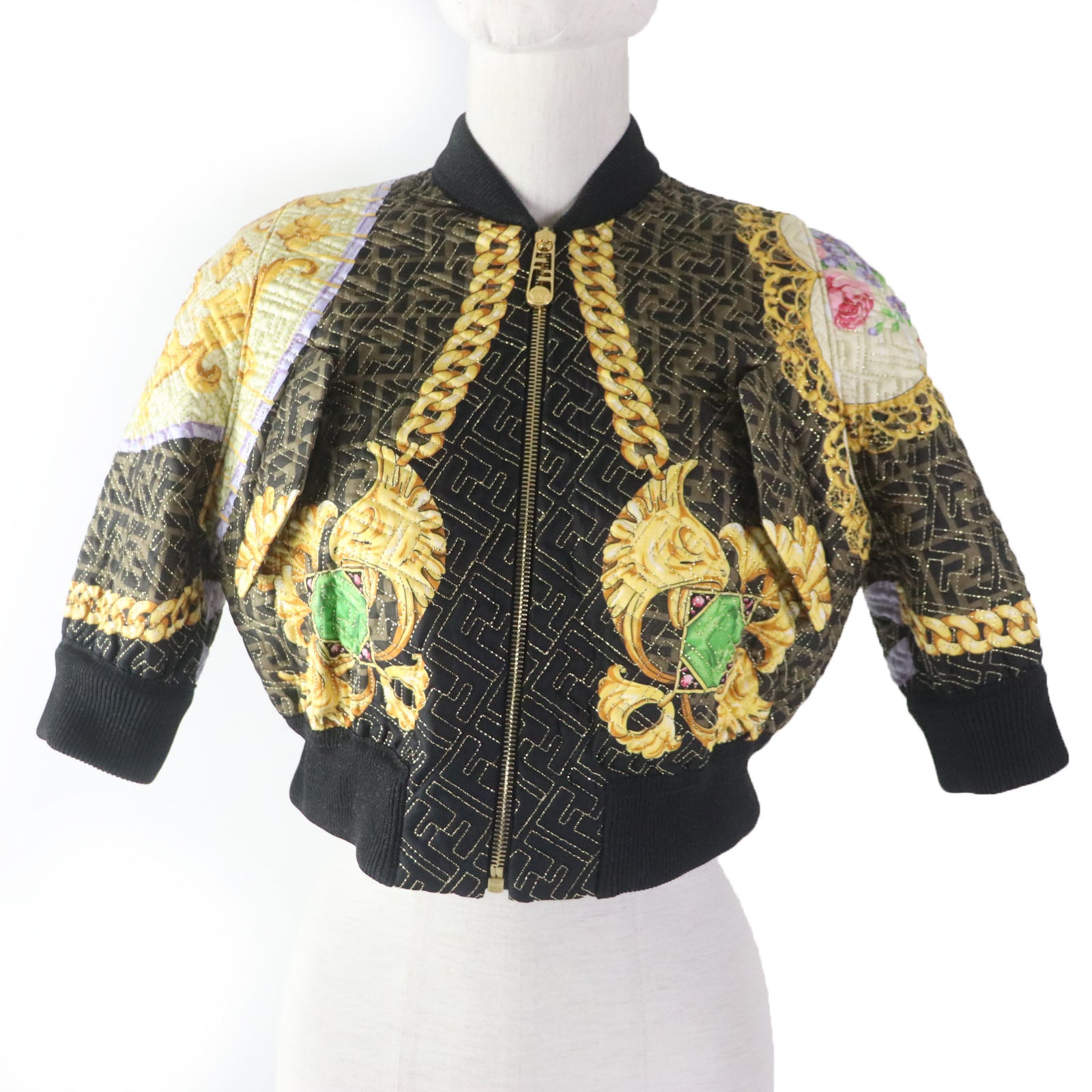 Fendi Versace FF Logo Baroque Blouson Black