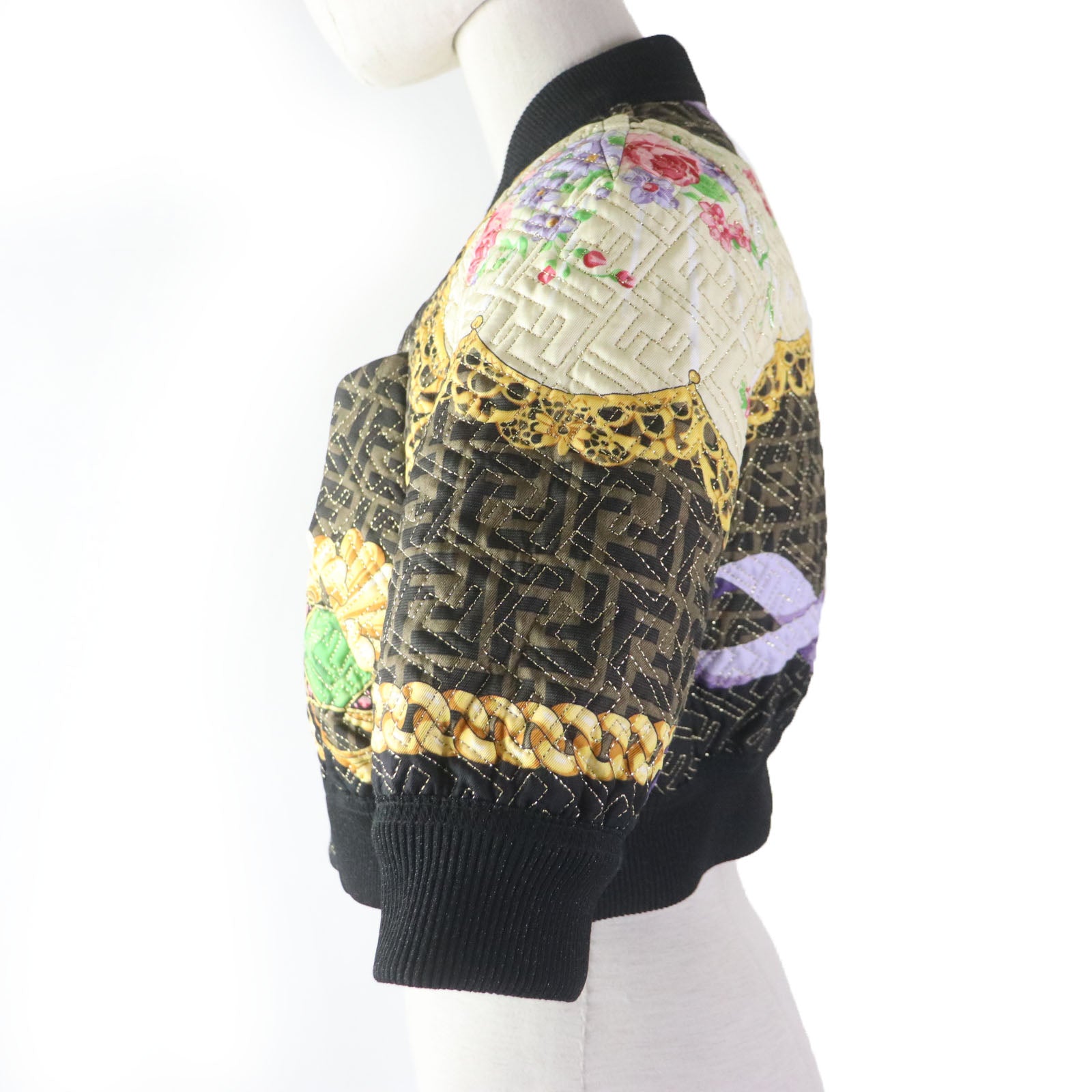 Fendi Versace FF Logo Baroque Blouson Black