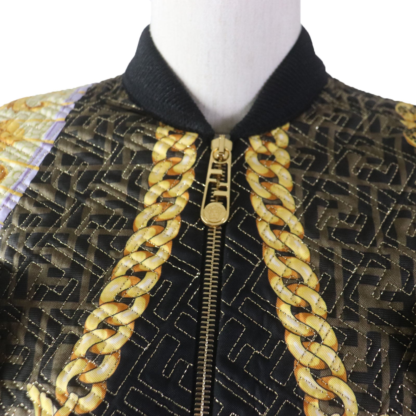 Fendi Versace FF Logo Baroque Blouson Black