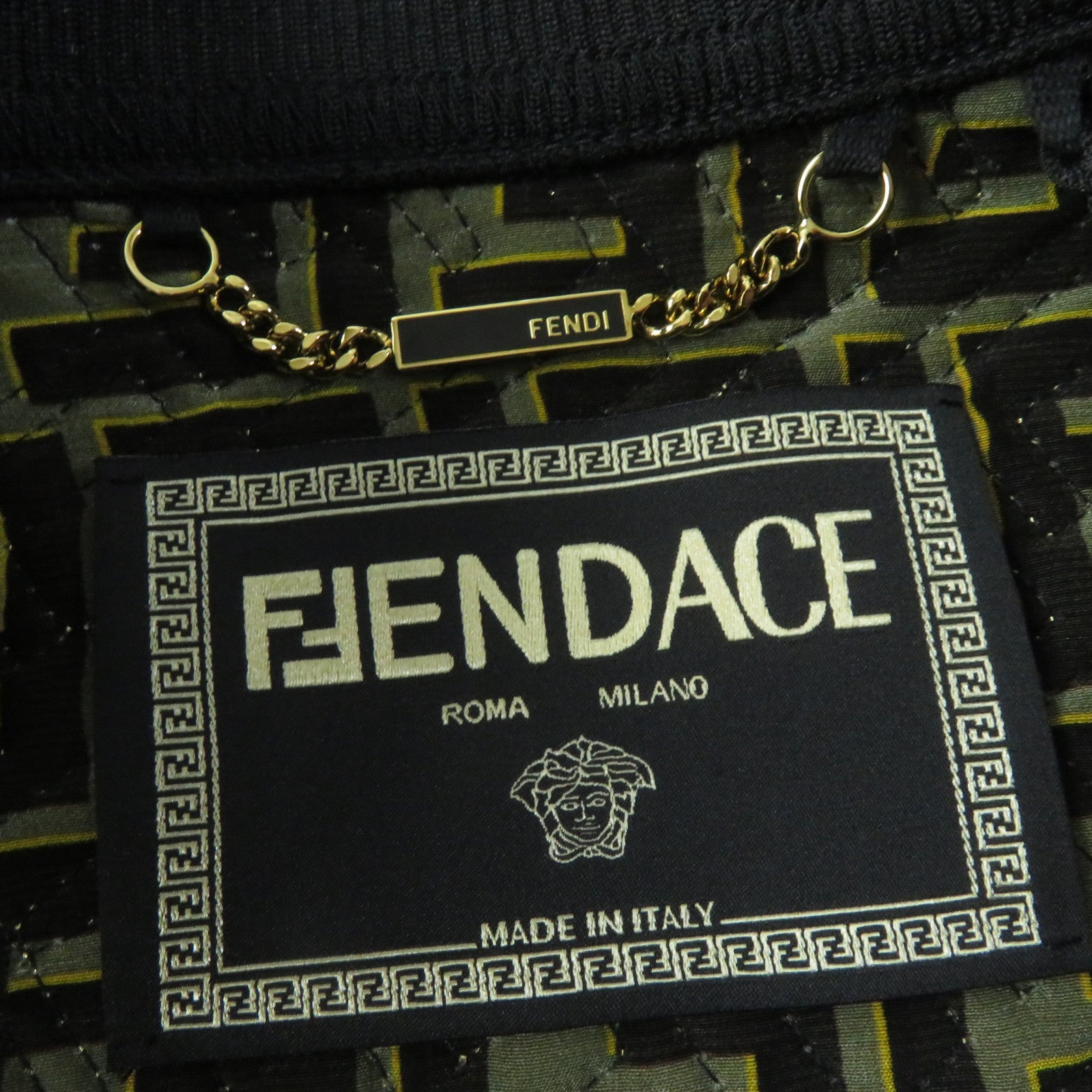 Fendi Versace FF Logo Baroque Blouson Black