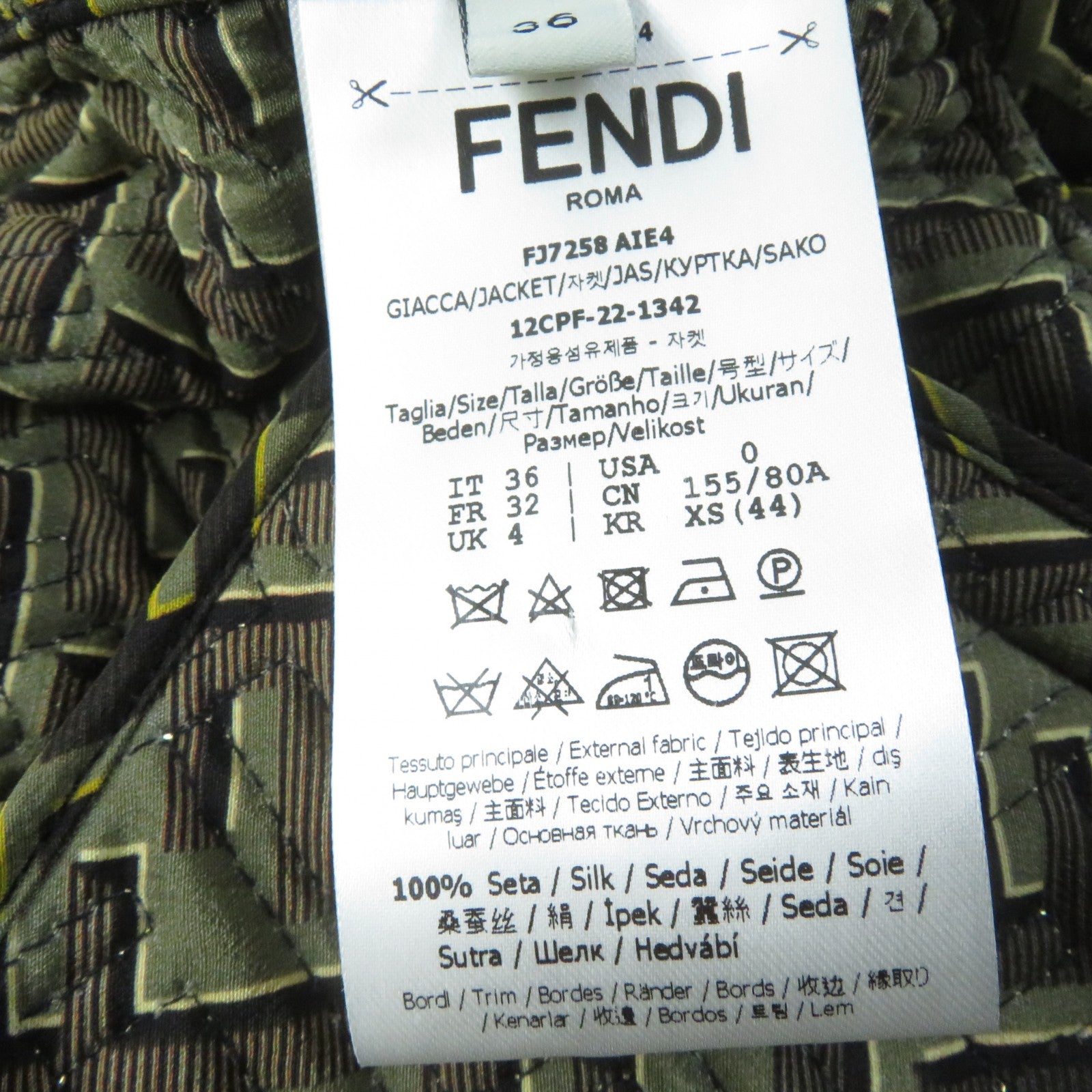 Fendi Versace FF Logo Baroque Blouson Black