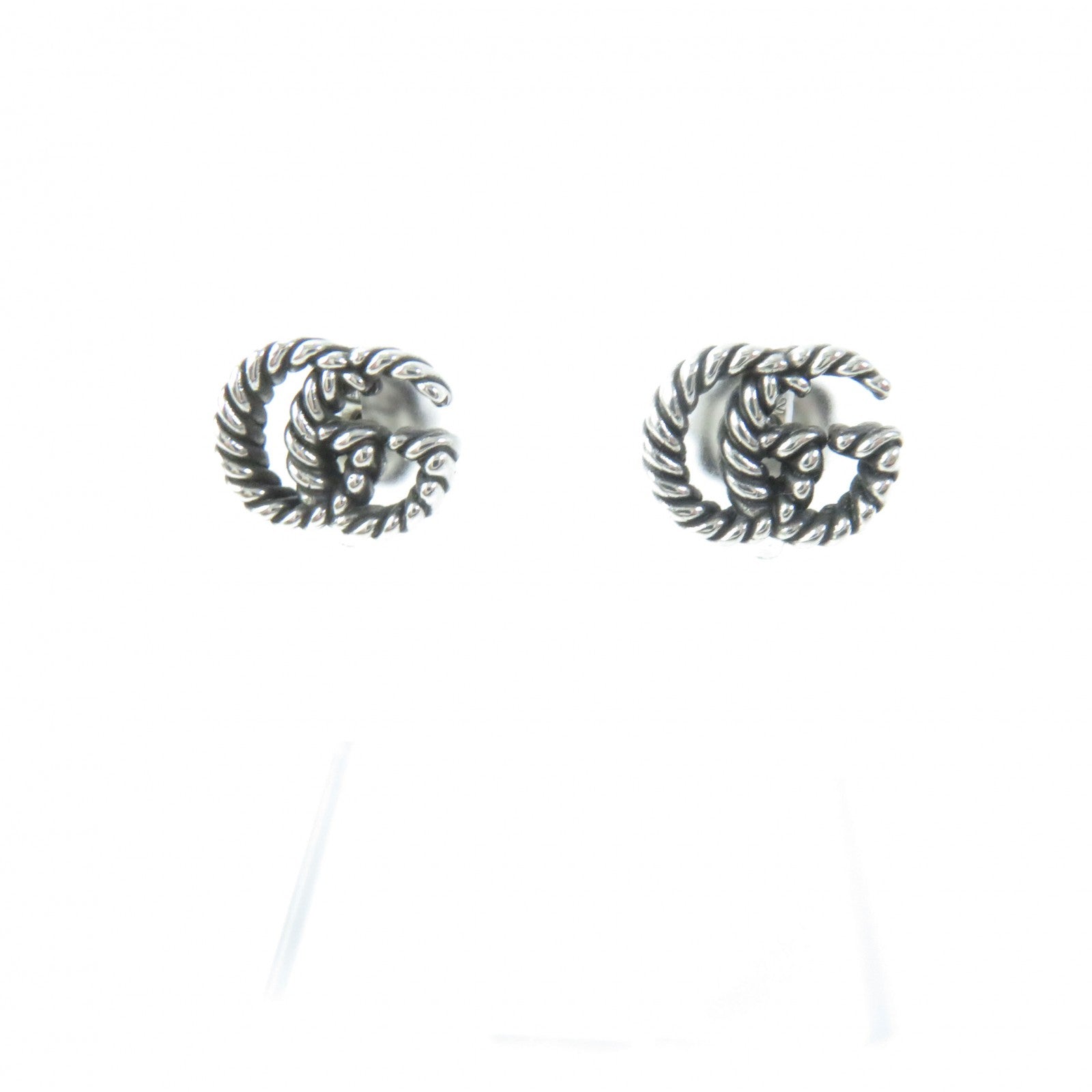 GUCCI AG925 Double G Earrings Silver