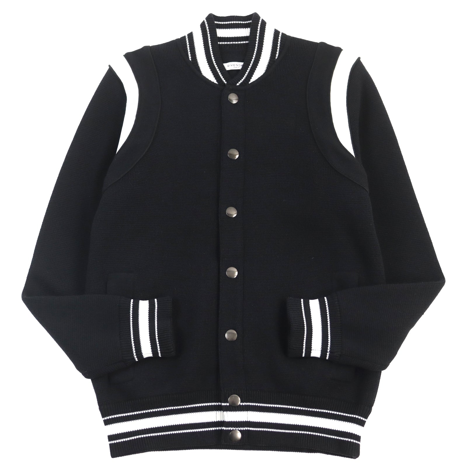 Givenchy Wool Knit Blouson Bomber Jacket