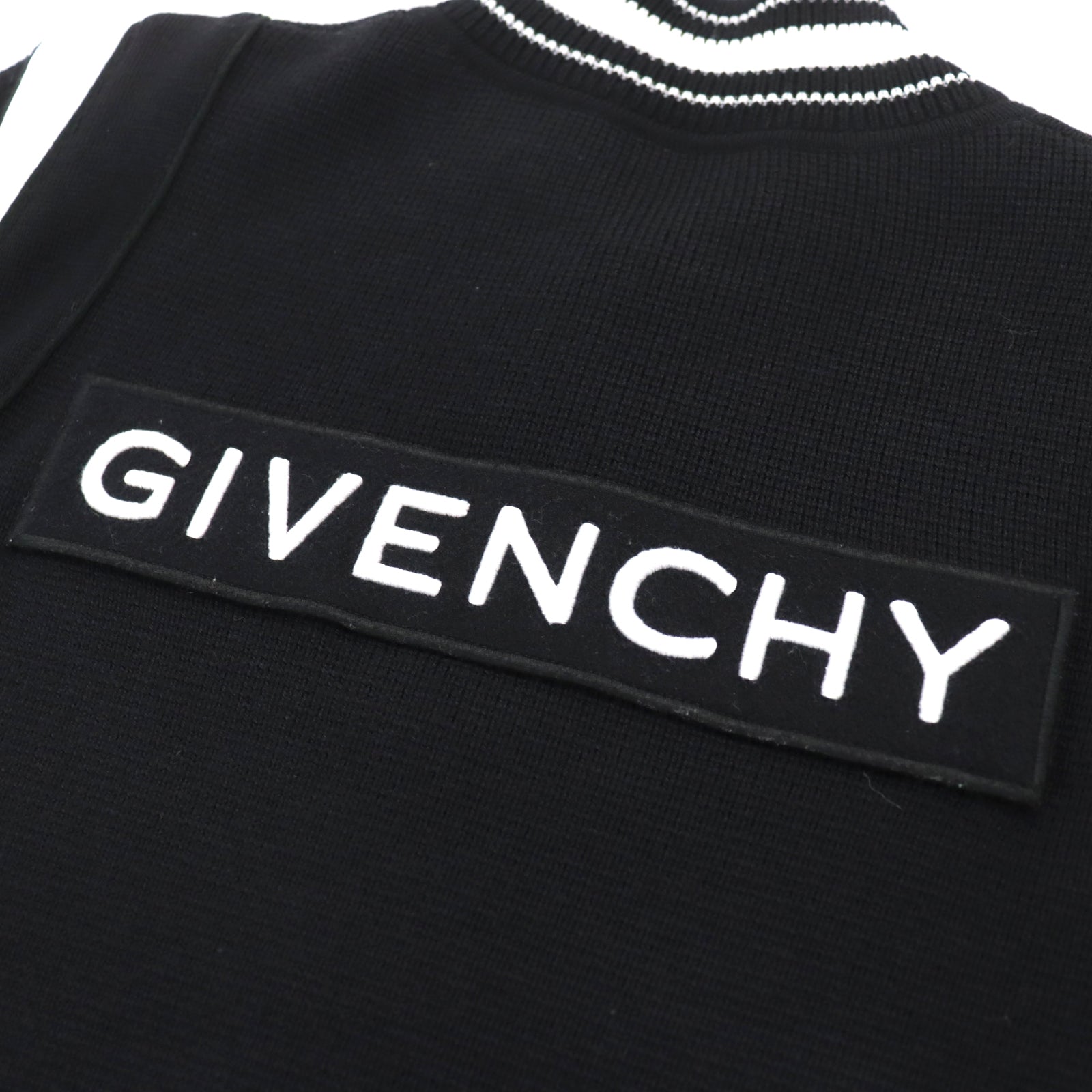 Givenchy Wool Knit Blouson Bomber Jacket