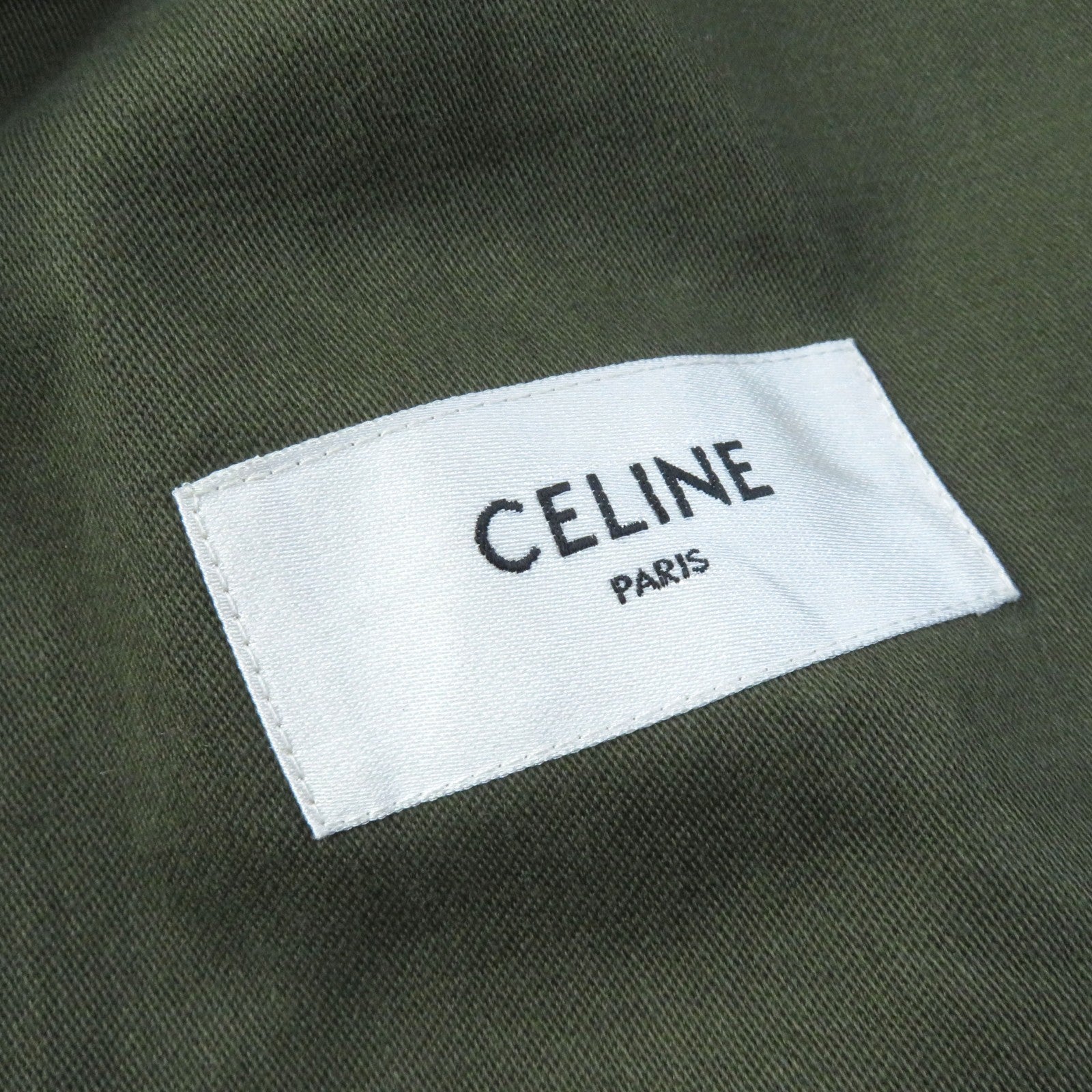 Celine Lambskin Cotton Oversized Parka Black