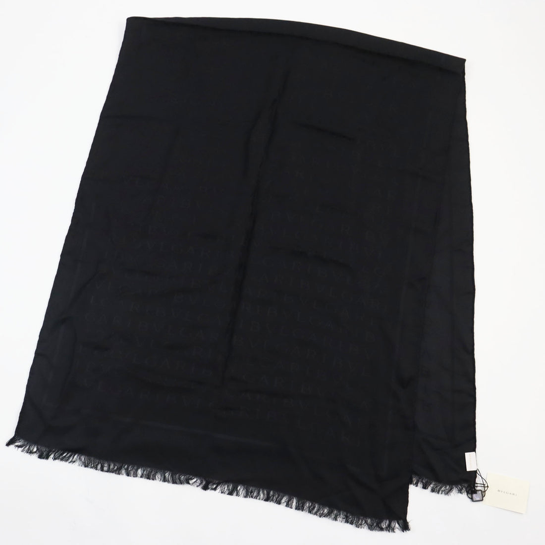 BVLGARI Silk Wool Large Scarf Black