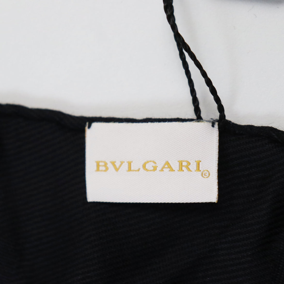 BVLGARI Silk Wool Large Scarf Black